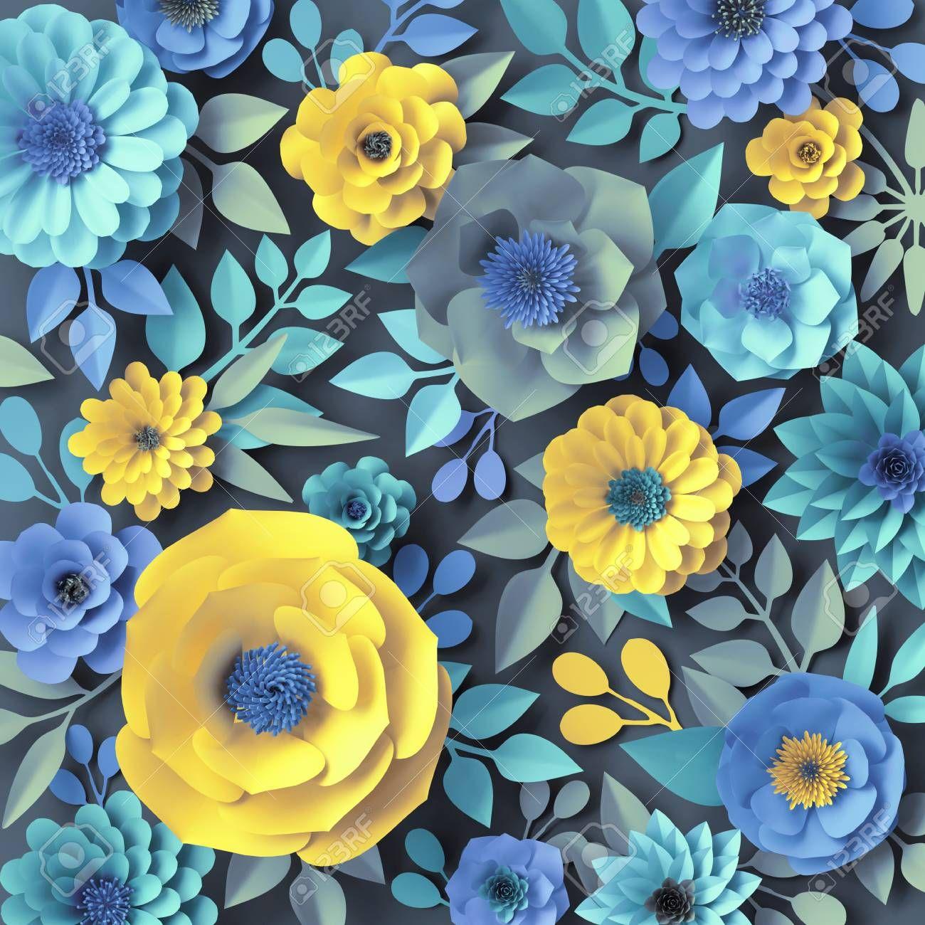 1300x1300 Teal And Yellow Wallpaper