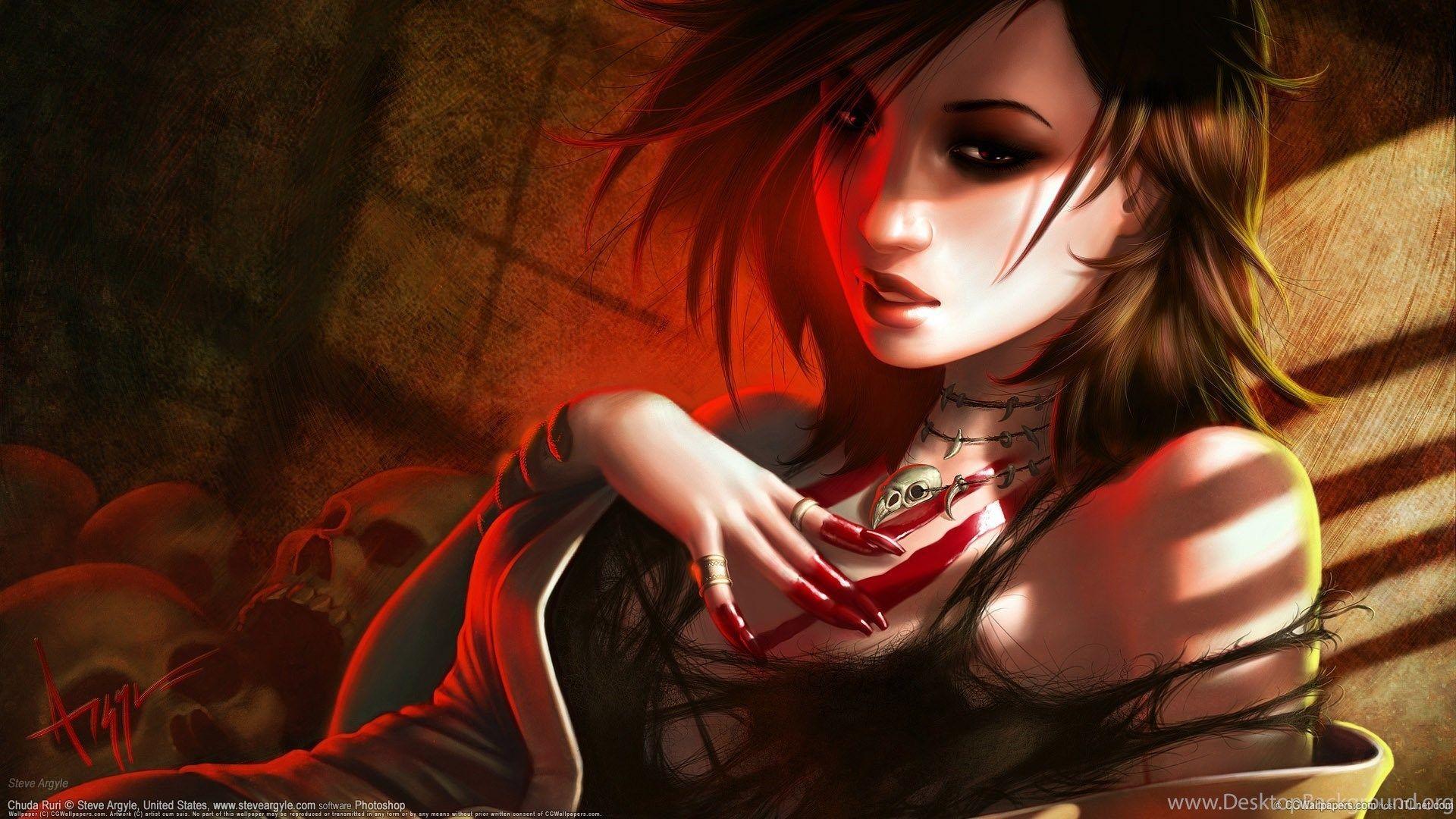 1920x1080 Anime Vampire Girl Wallpaper WallDevil Best Free HD Desktop. Desktop Background