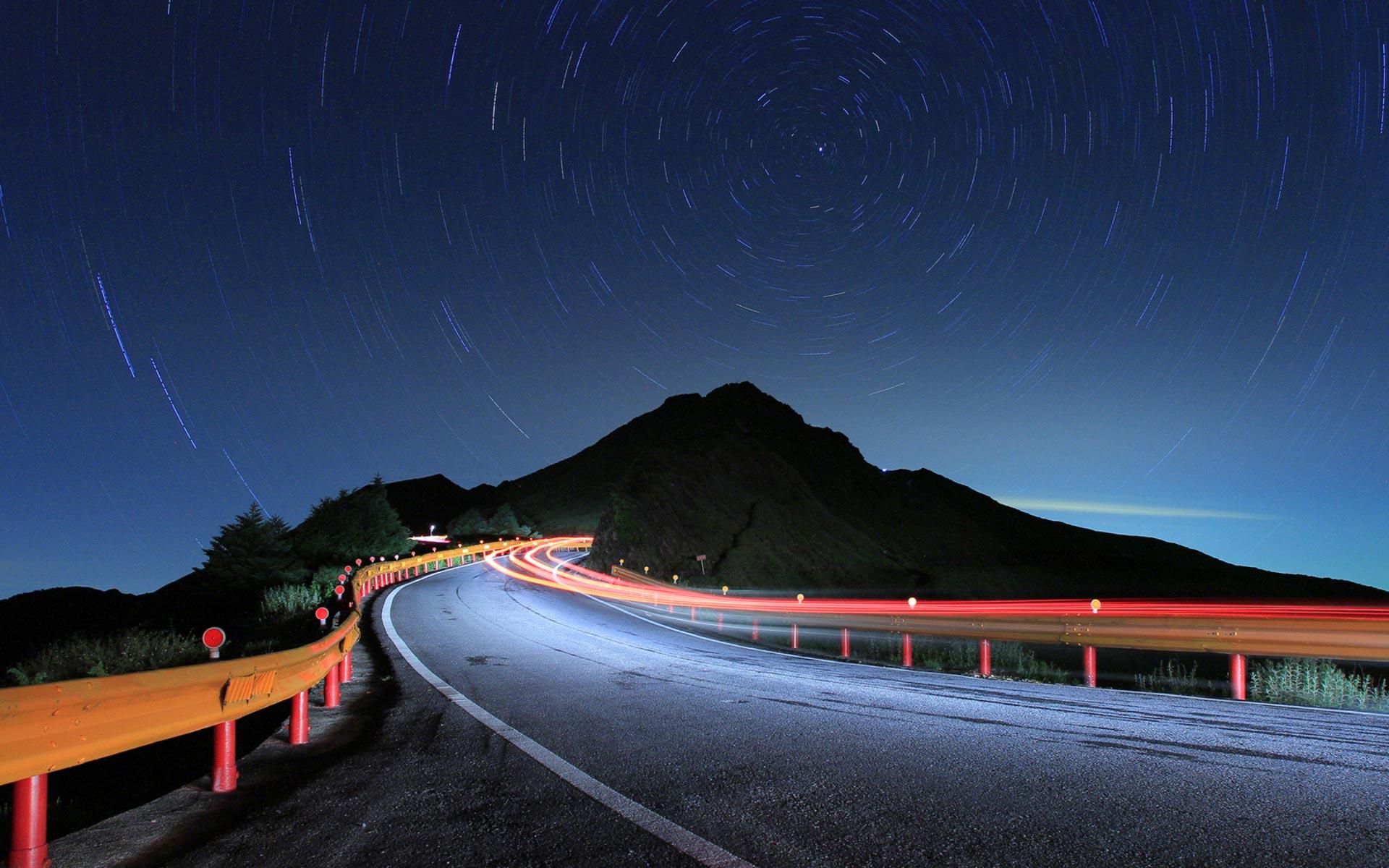 1920x1200 Night Mountain Wallpaper HD Picture
