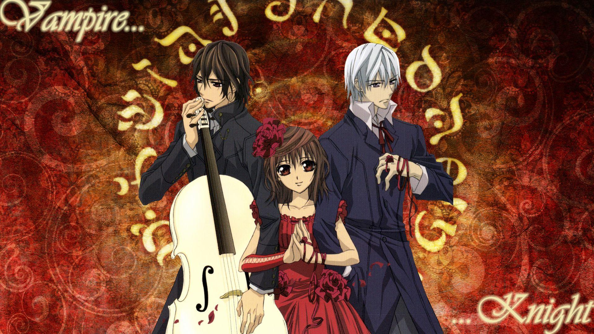 1920x1080 Wallpaper Vampire Knight Young man Girls Anime 1920x1080