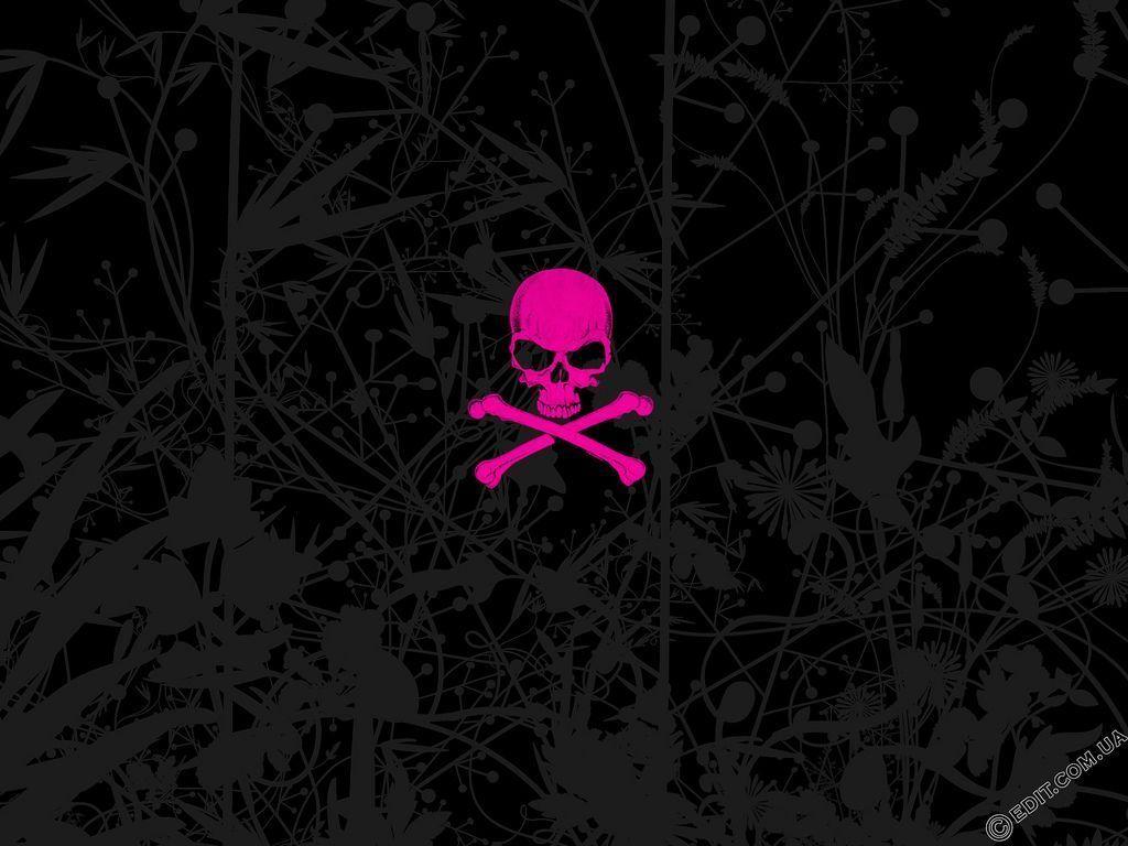 1024x768 Emo Skulls HD Background