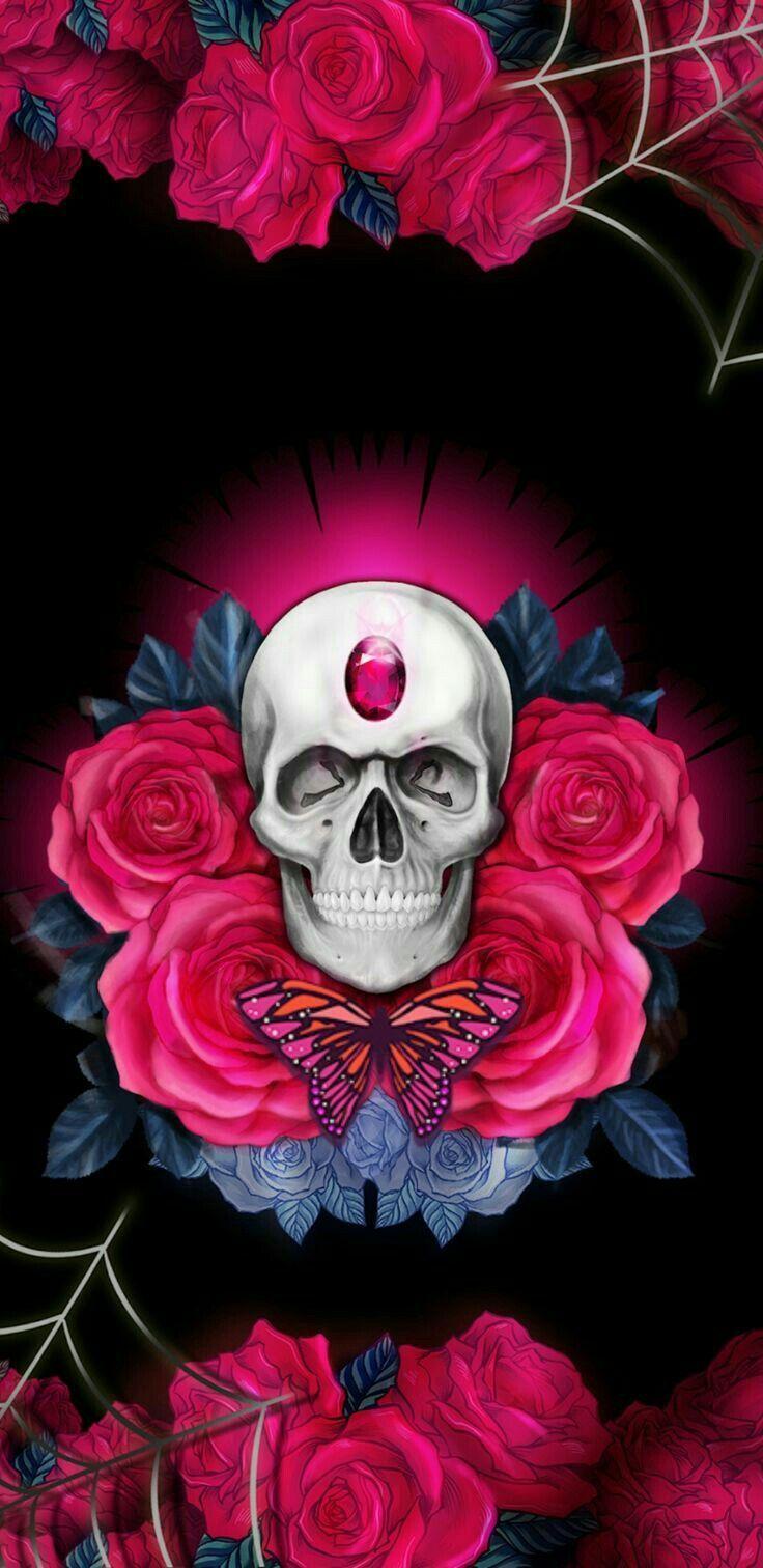 Pink Skulls Wallpapers Top Free Pink Skulls Backgrounds WallpaperAccess