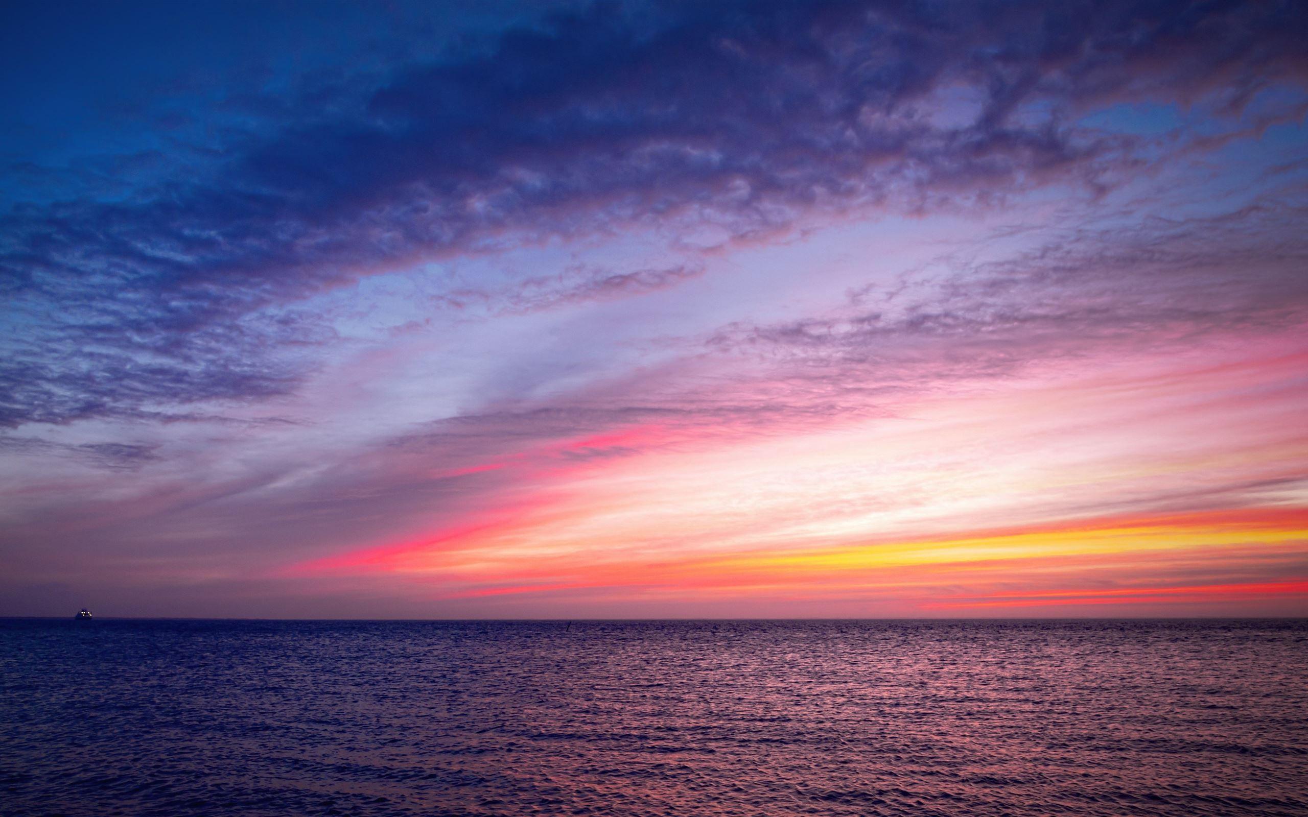 2560x1600 sea sunrise 5k iMac Wallpaper Download