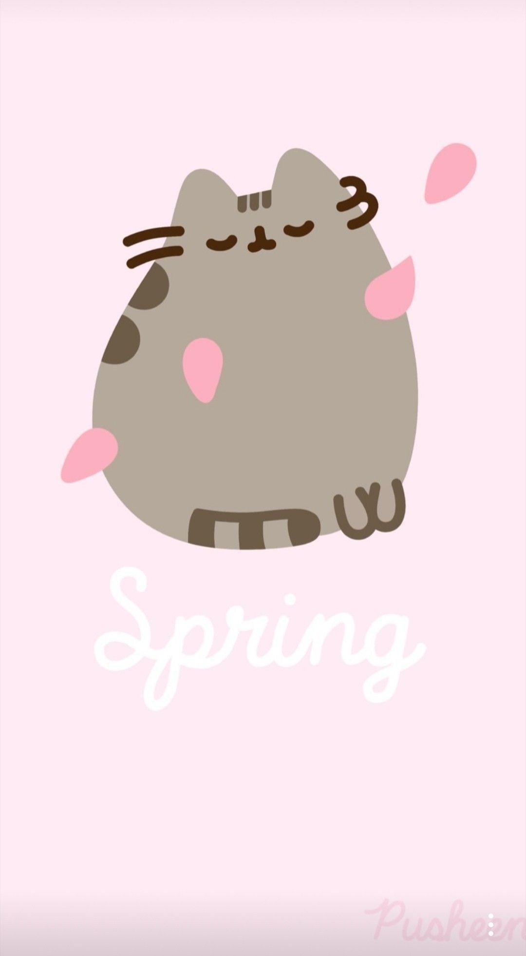 1080x1961 Happy Spring by Pusheen. Pusheen cute, Pusheen cat, Pusheen