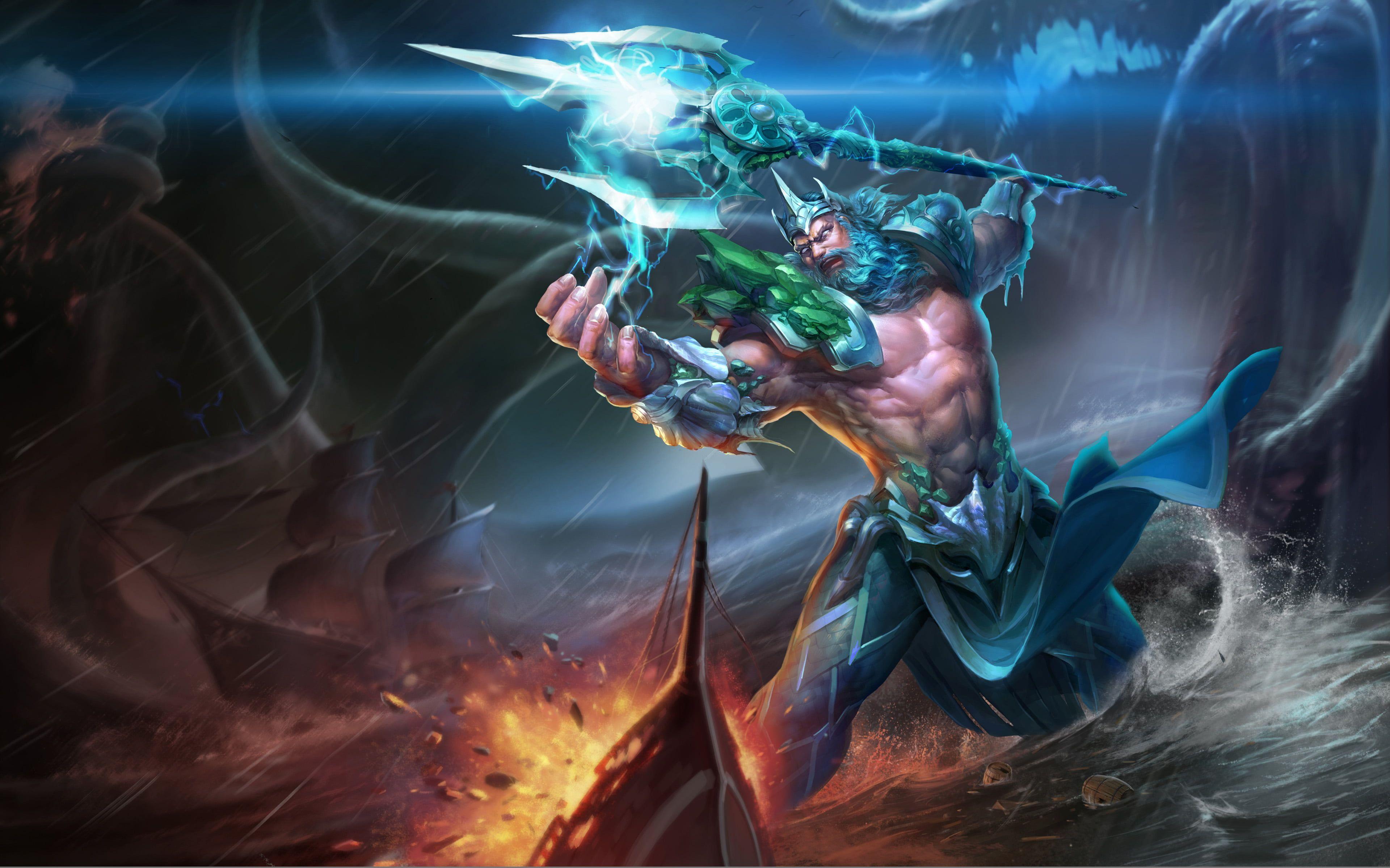 3840x2400 Poseidon is the god of the sea in ancient Greek mythology Fantasy
