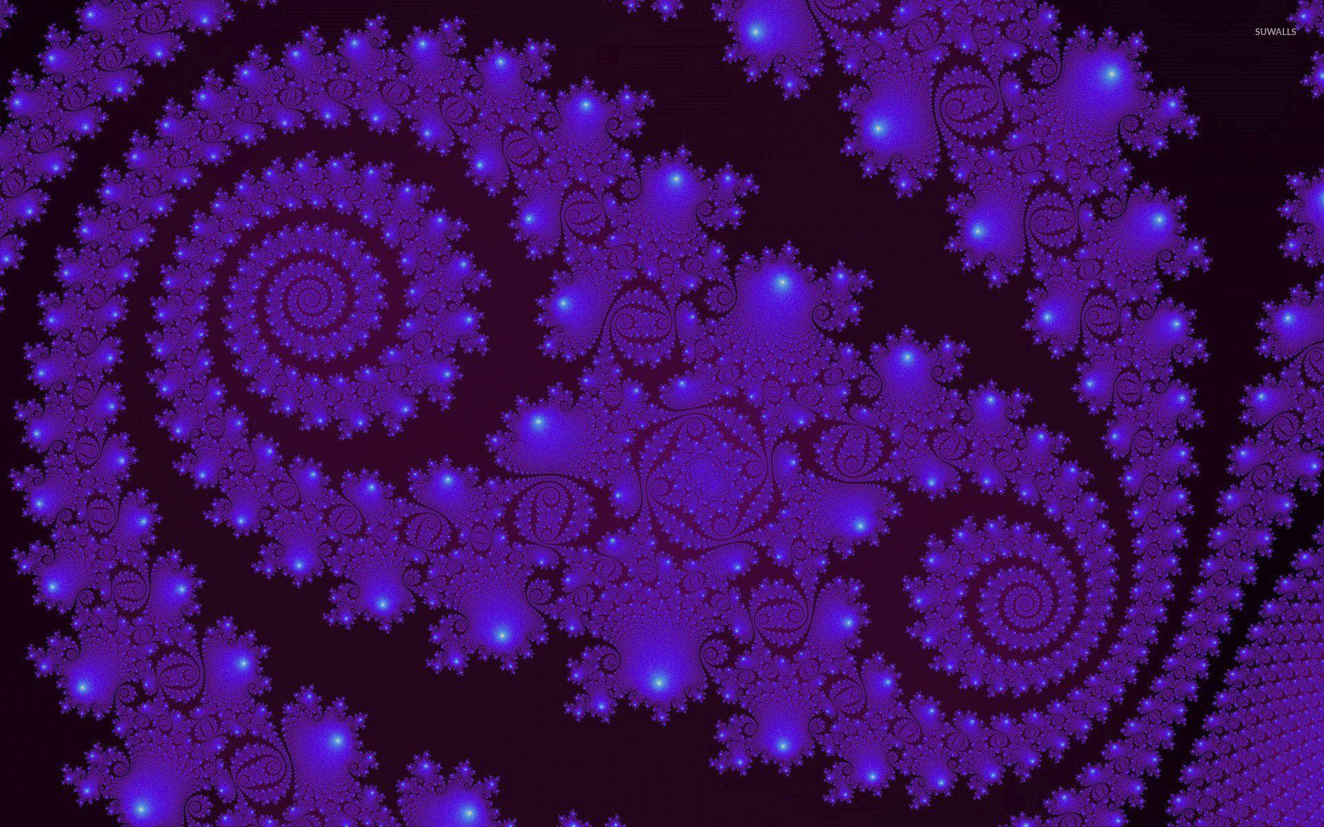 1920x1200 Dark purple fractal waves wallpaper wallpaper