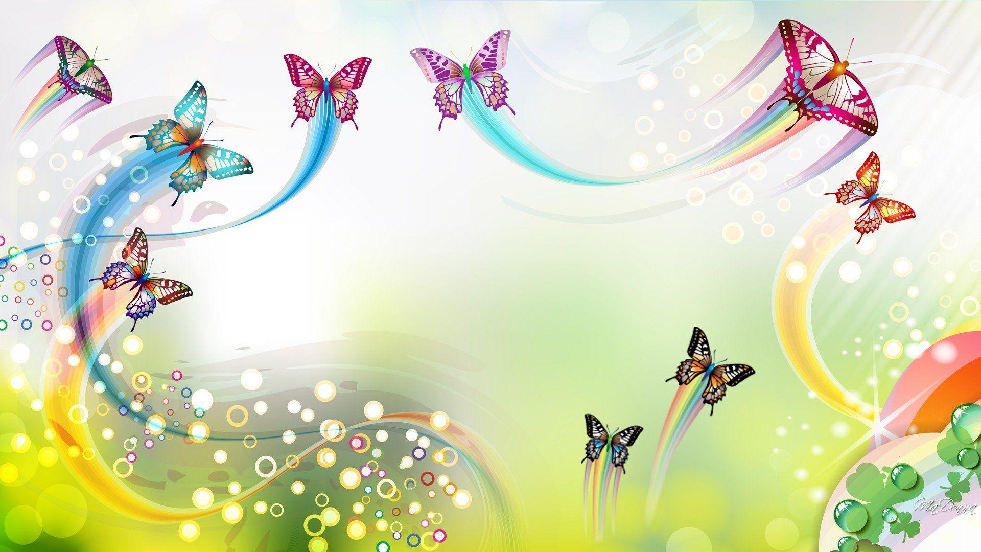 1920x1080 Colorful Butterflies HD Wallpaper. Background Imagex1080