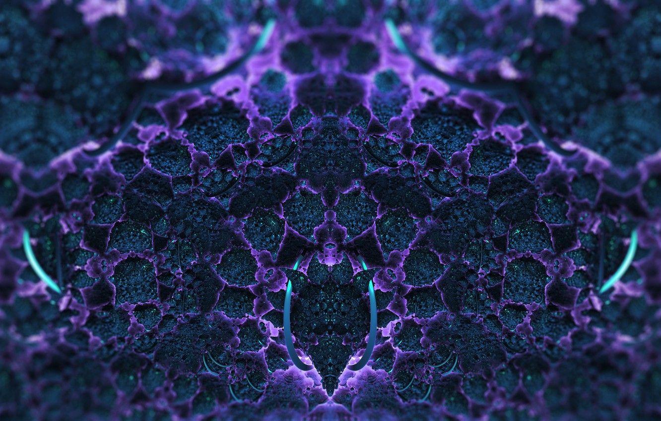 1332x850 Wallpaper abstraction, purple, fractal, structure, 4k uhd