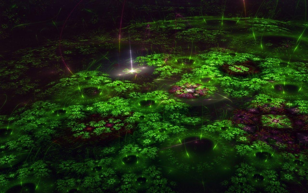 1280x804 Abstract Green Fractals wallpaper. Abstract Green Fractals stock