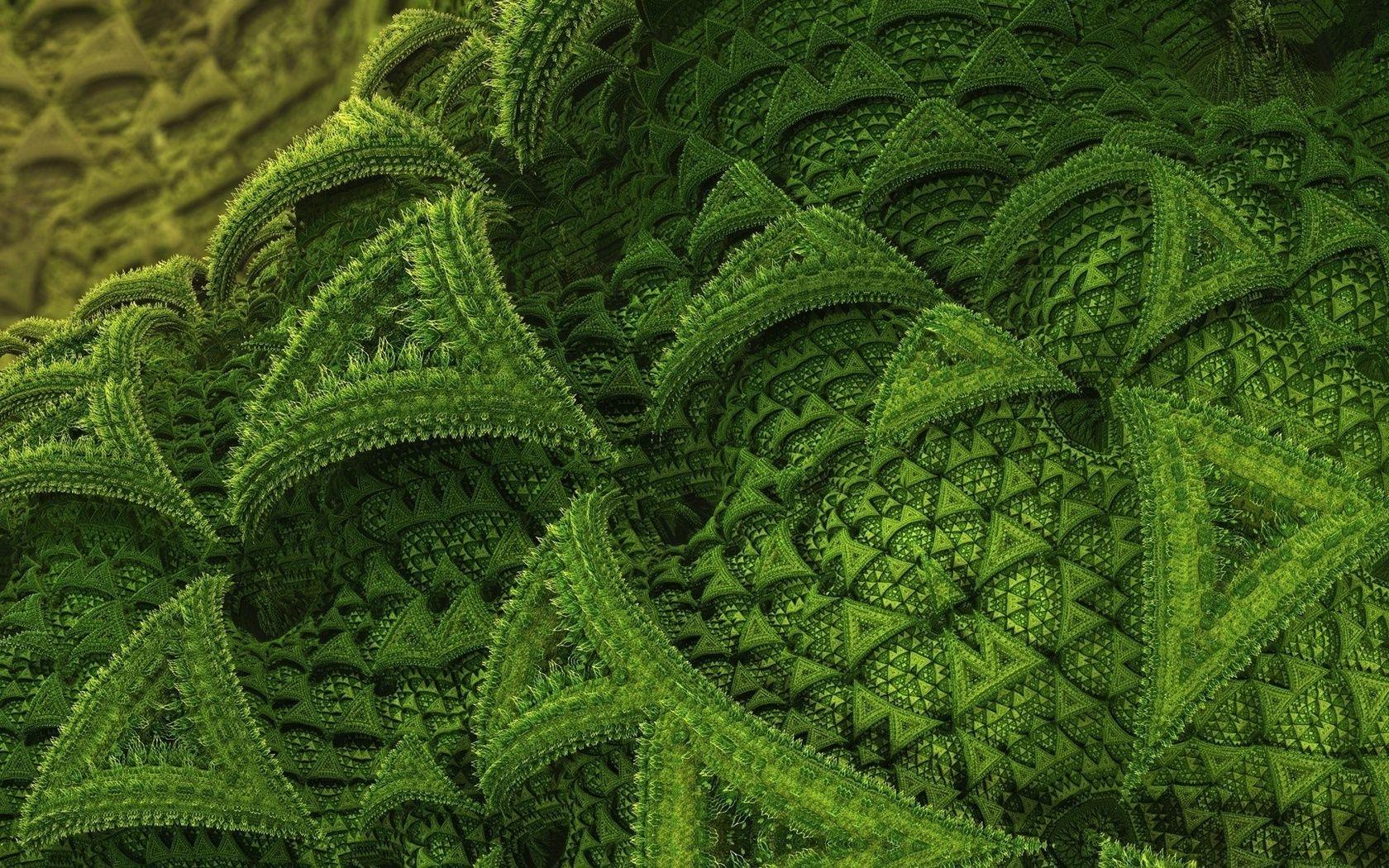 1680x1050 Green Fractal Wallpaper