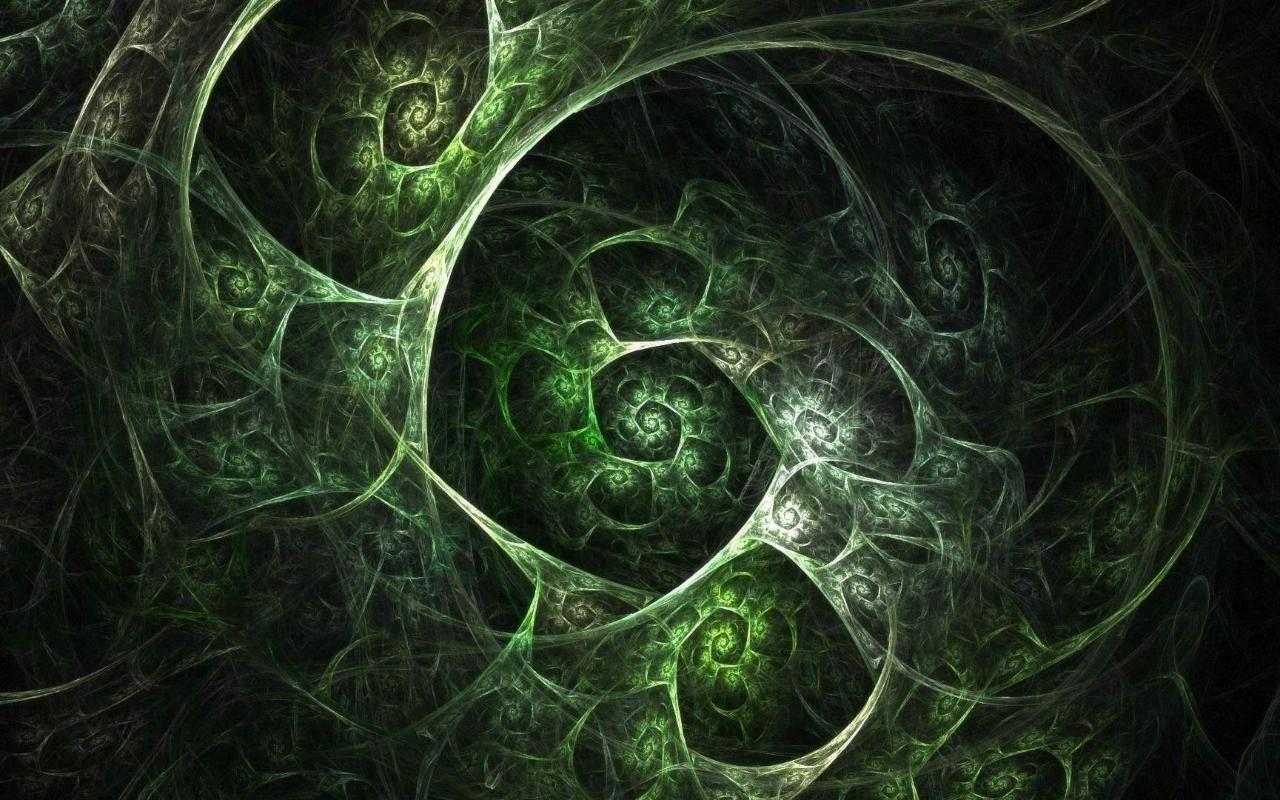 1280x800 fractal, Green, Abstract Wallpaper HD / Desktop and Mobile