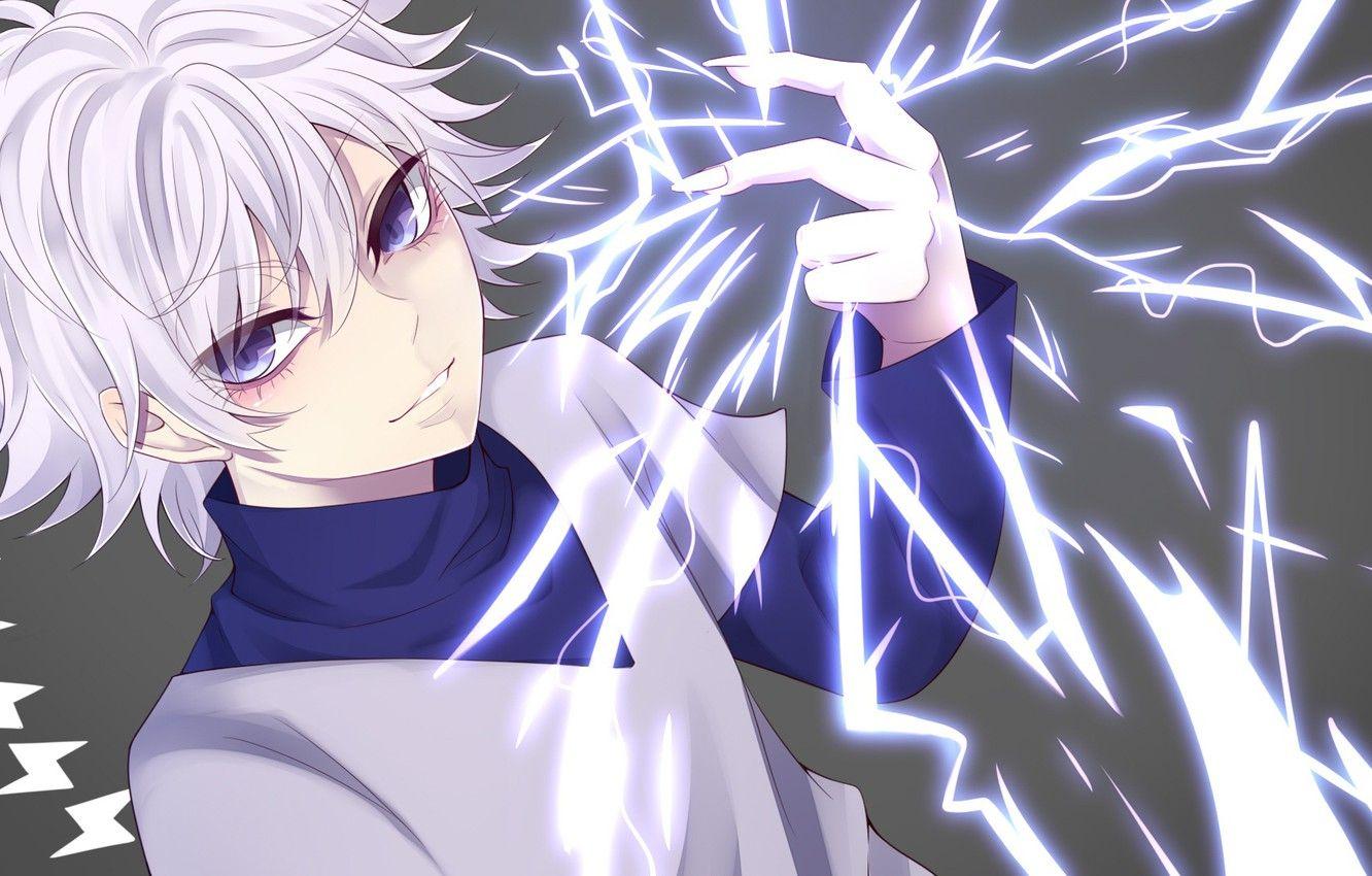 1332x850 Wallpaper anime, art, electricity, Hunter x Hunter, Killua image