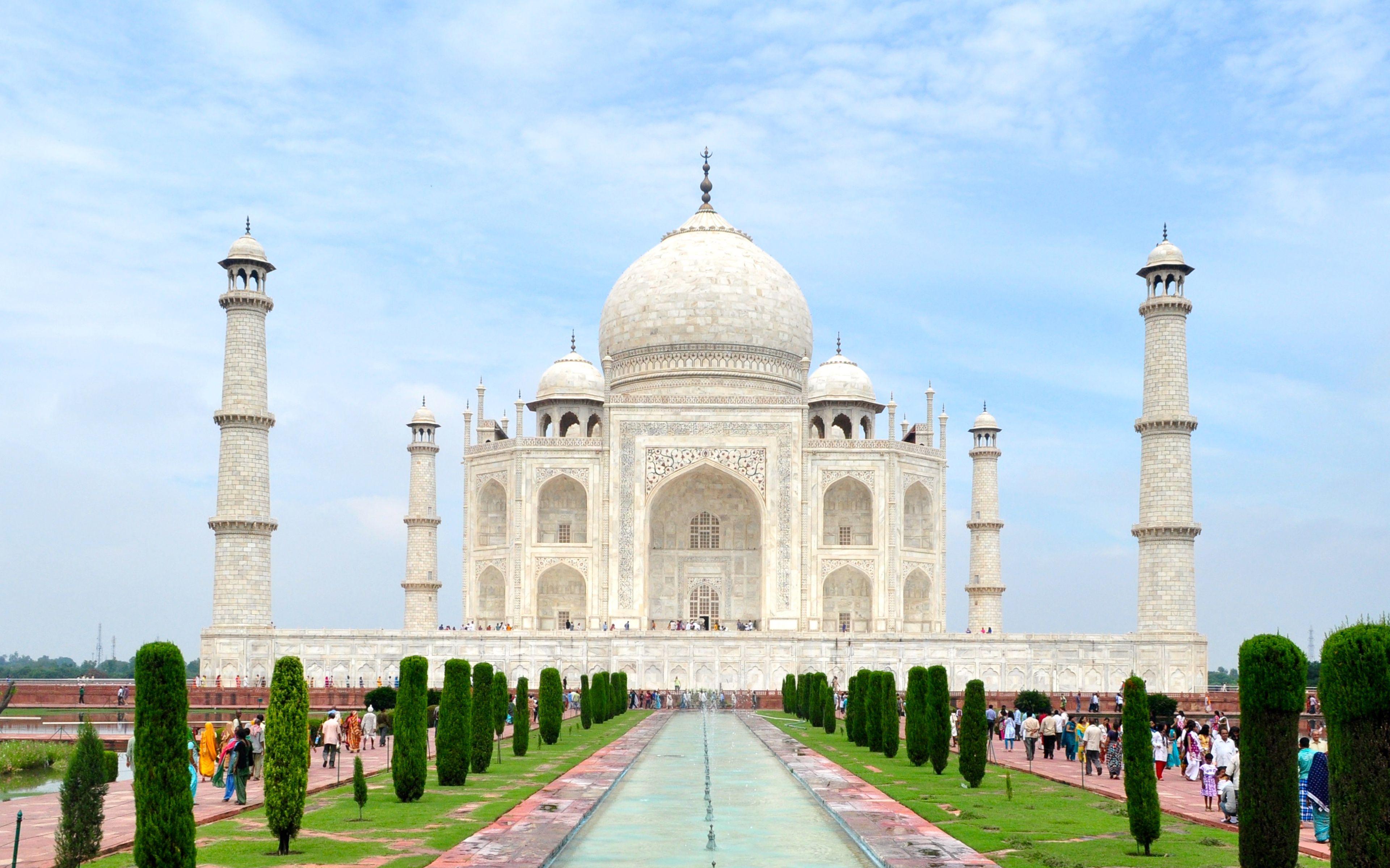 3840x2400 Download wallpaper Taj Mahal, 4k, Indian attractions, mausoleum