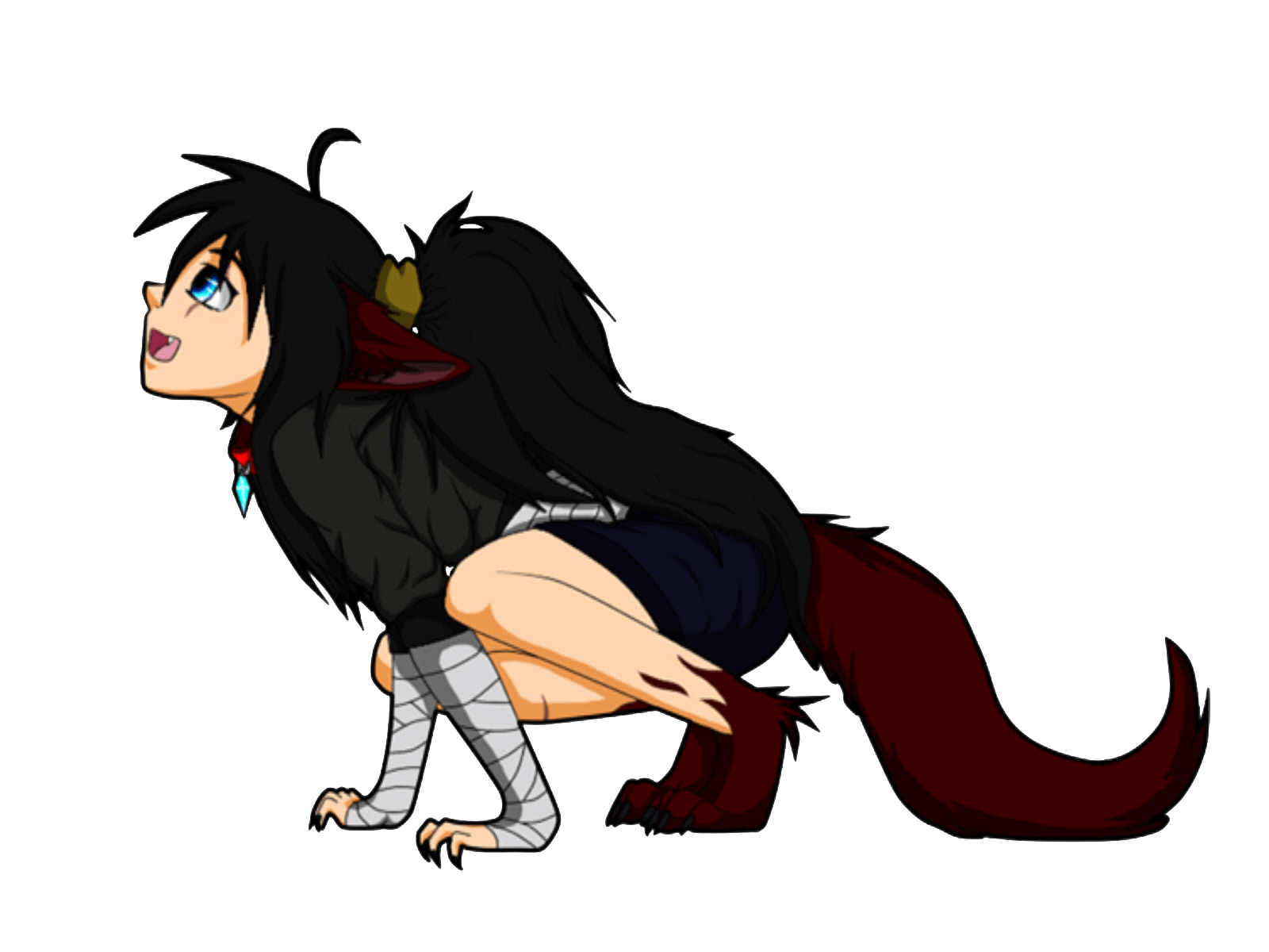 1600x1200 Anime Tomboy Wolf Girl