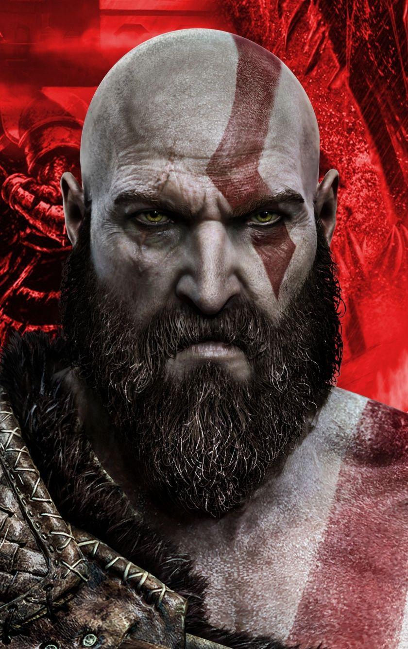 840x1336 Download 840x1336 wallpaper kratos, artwork, god of war, iphone 5