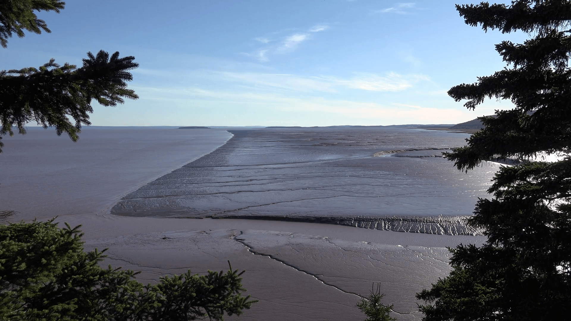 1920x1080 Canada A Wedge Shaped Mud Flat At Hopewell Rocks Stock Video Footage