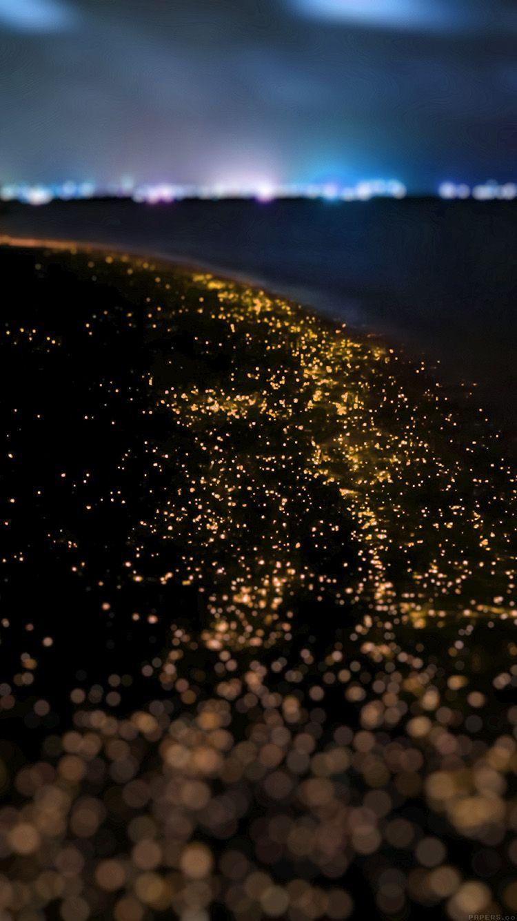750x1334 iPhone 6 wallpaper. ocean night orange