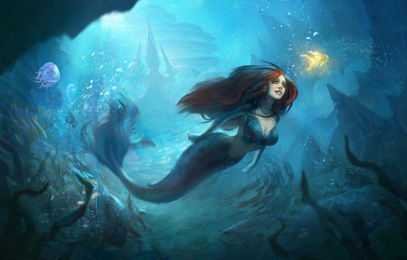 Mermaid Art Wallpapers Top Free Mermaid Art Backgrounds Wallpaperaccess 