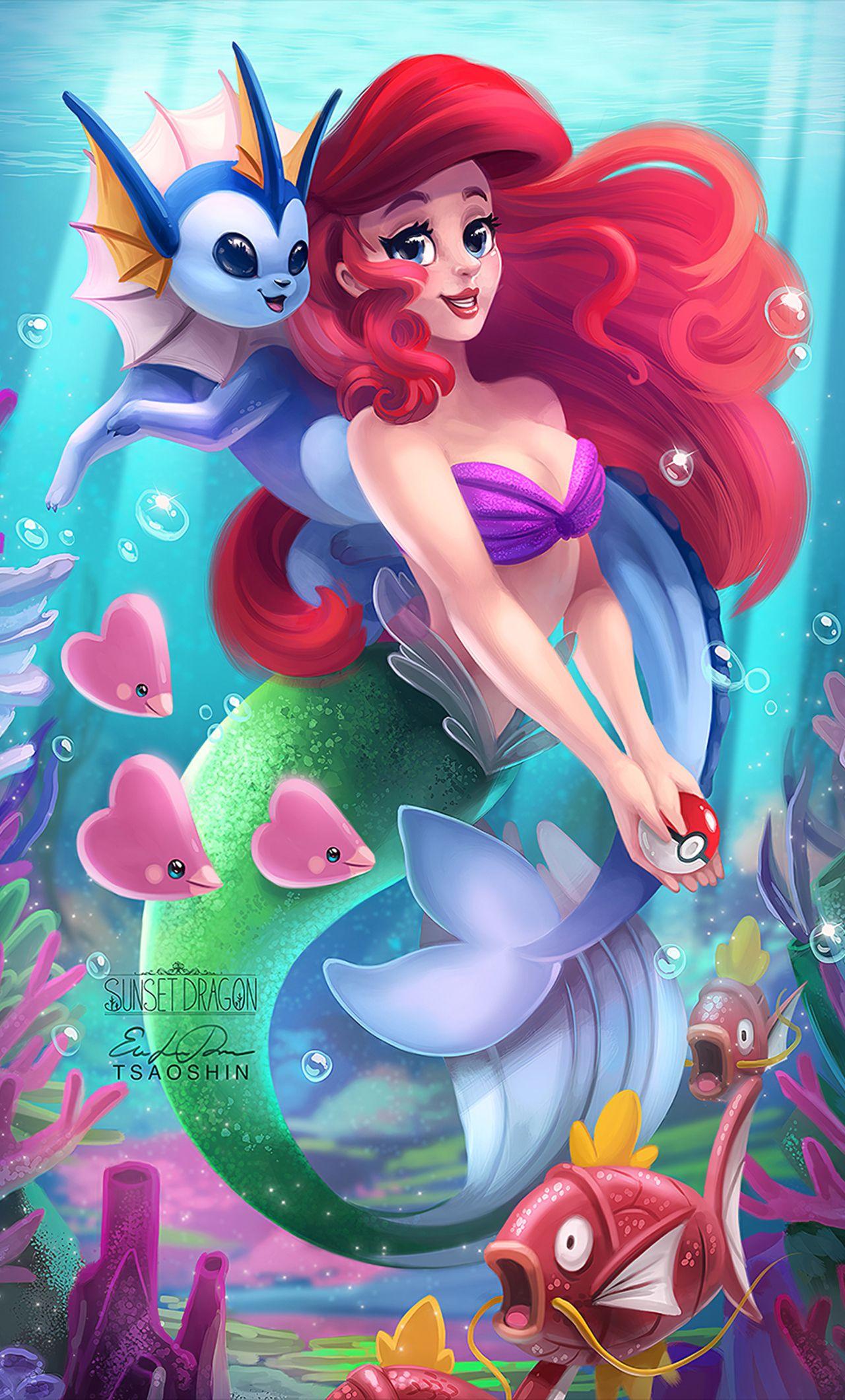 1280x2120 The Little Mermaid Digital Art iPhone HD 4k