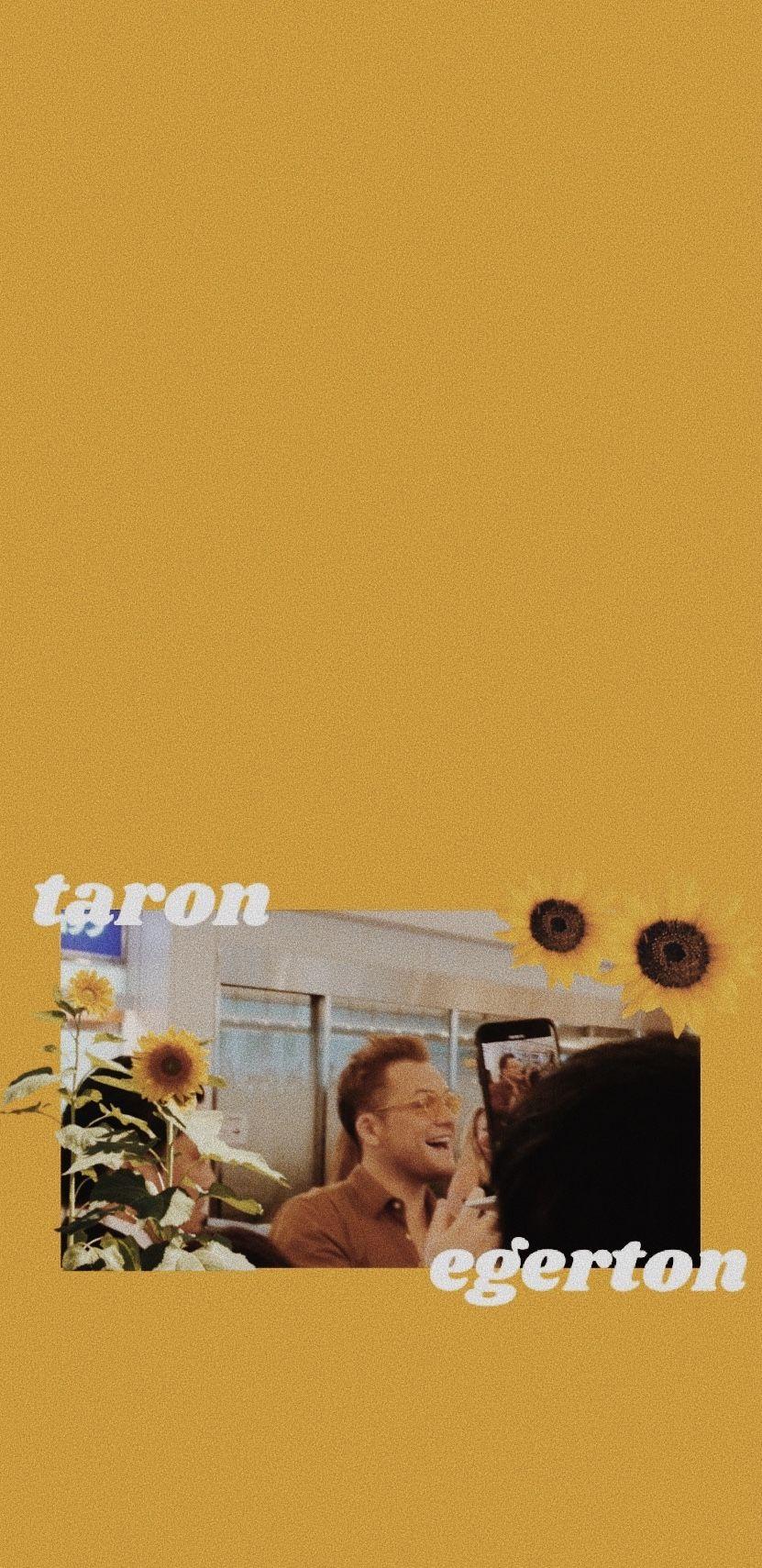 831x1710 taron egerton yellow sunflower aesthetic wallpaper made