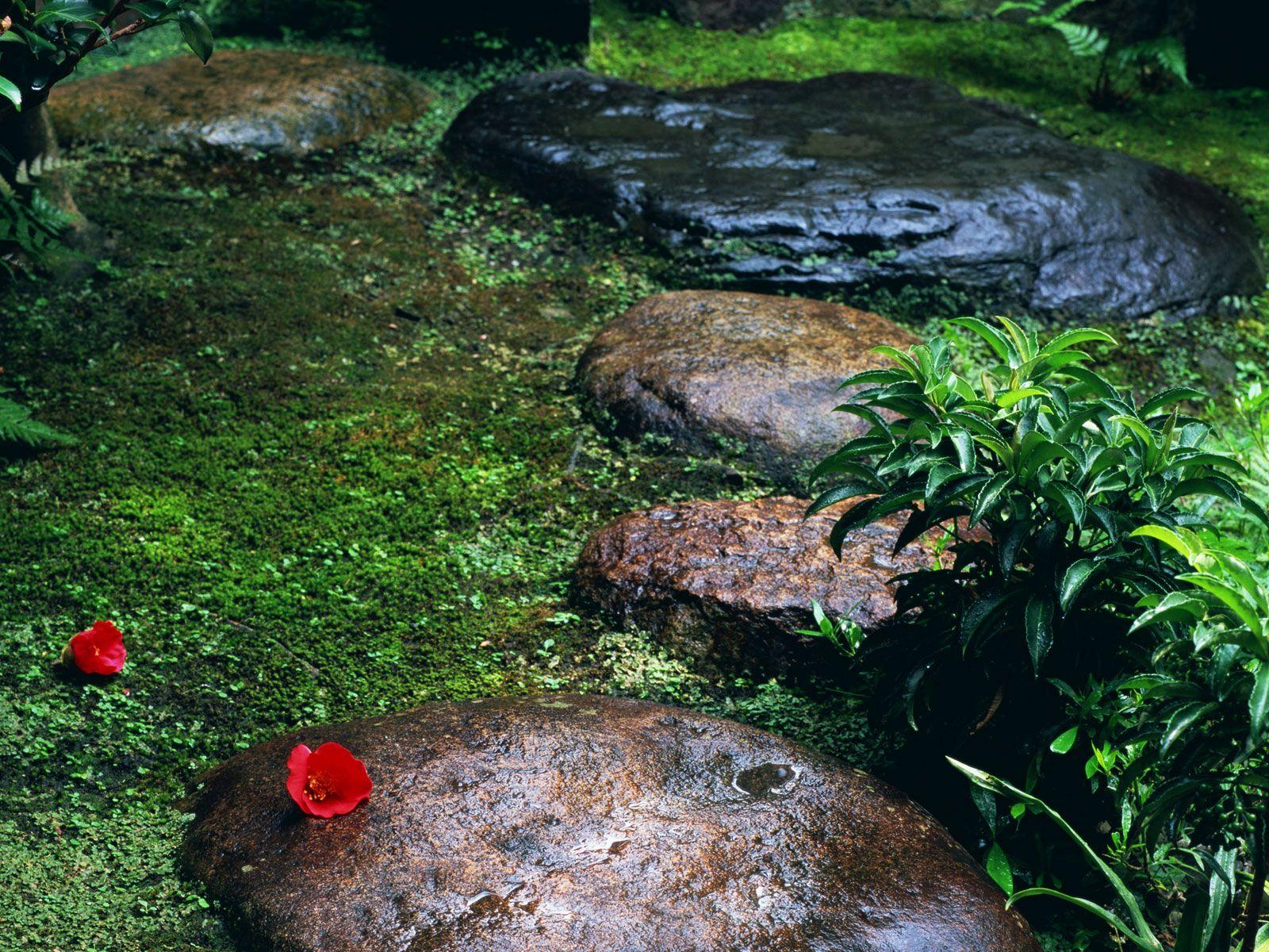 1600x1200 Japanese Meditation Garden Rain Wallpaper Rainy 1600 1200