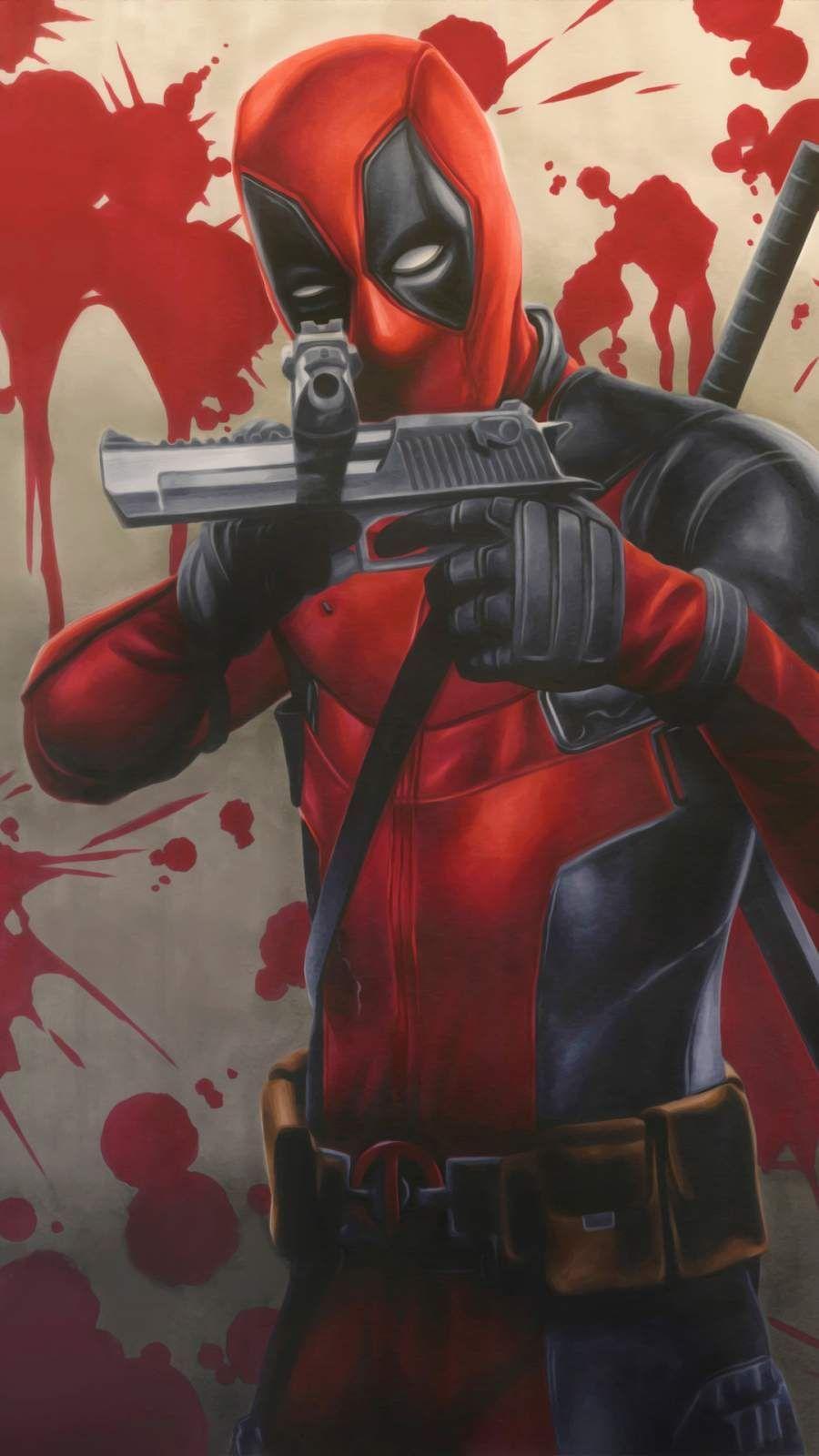900x1600 Download Deadpool With Guns IPhone Wallpaper Top Free Awesome