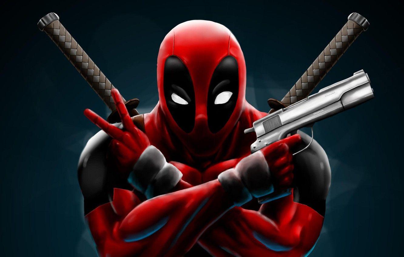 1332x850 Wallpaper weapons, comics, Deadpool Marvel image for desktop