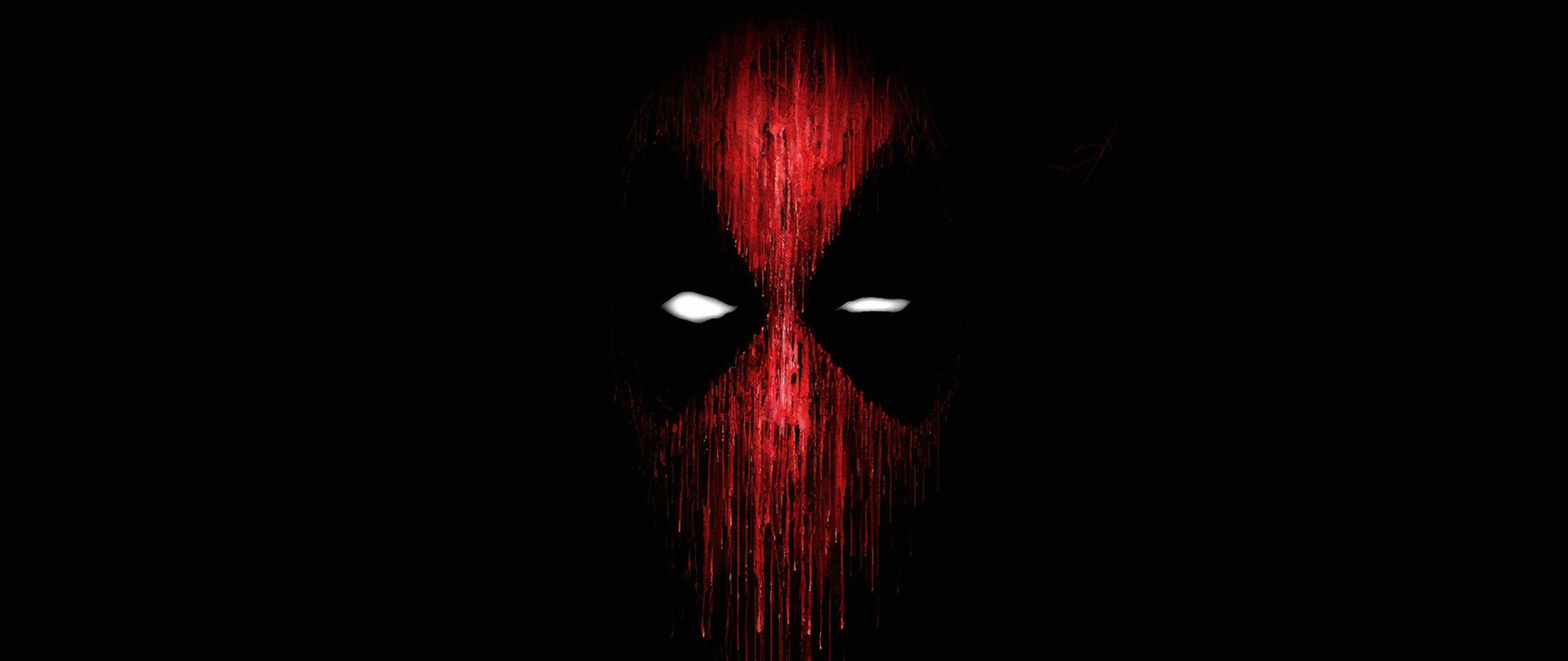 2560x1080 Deadpool Mask Minimalist 2560x1080 Resolution Wallpaper