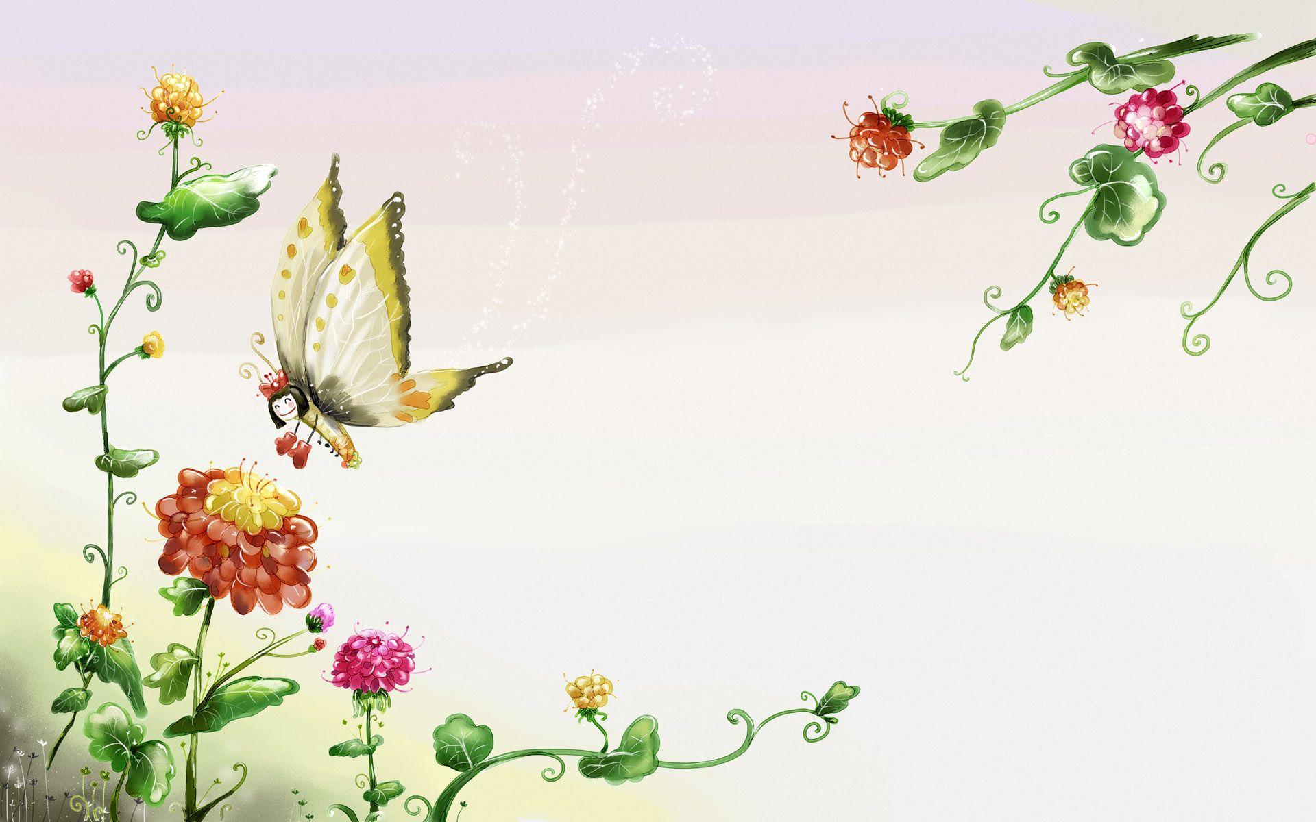 1920x1200 Desktop, wallpaper, top, elf, vintage, butterfly