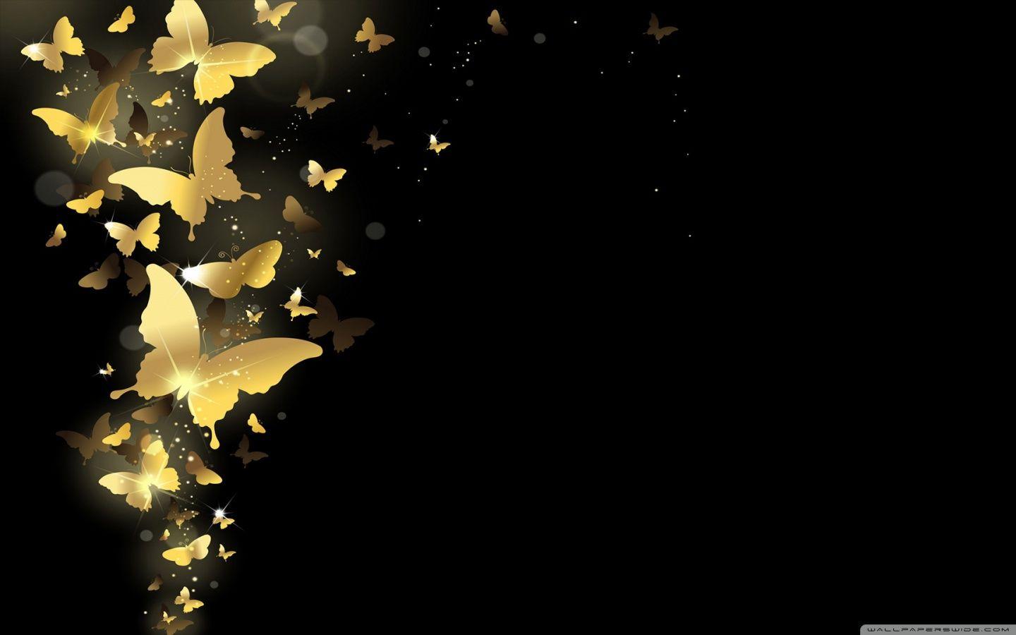 1440x900 Golden Butterflies Ultra HD Desktop Background Wallpaper for 4K