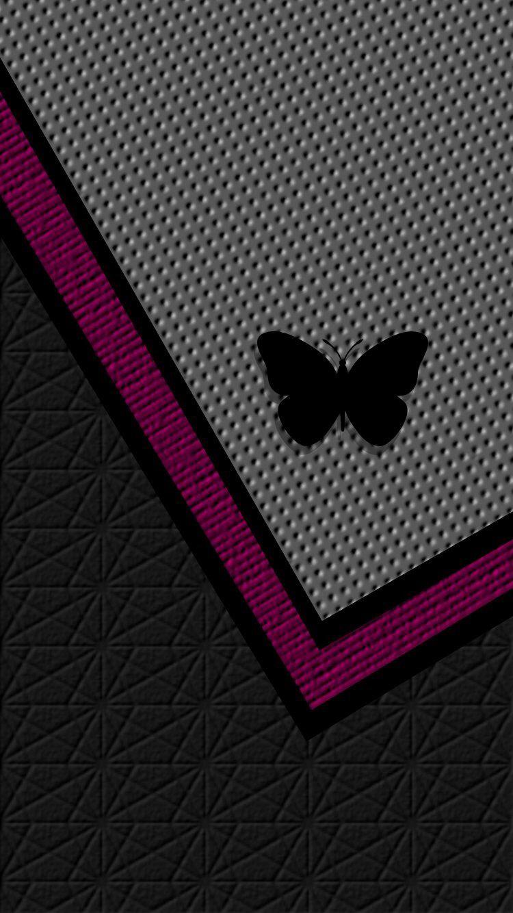 750x1334 Grey Pink Black Butterfly Wallpaper. Pink wallpaper iphone, Butterfly wallpaper, iPhone wallpaper