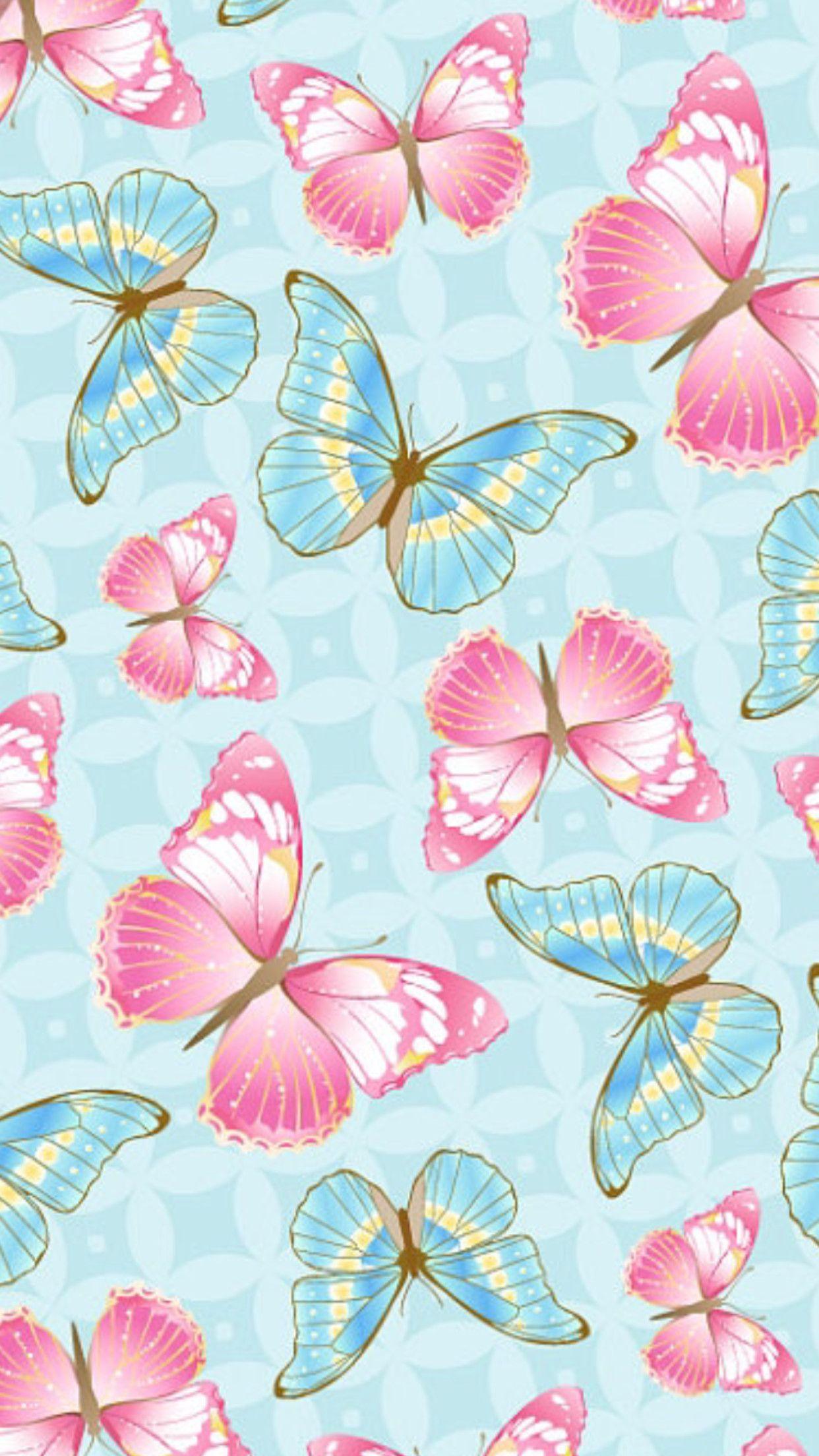 1242x2208 Colorful Butterfly Background Fondos De Pantalla De
