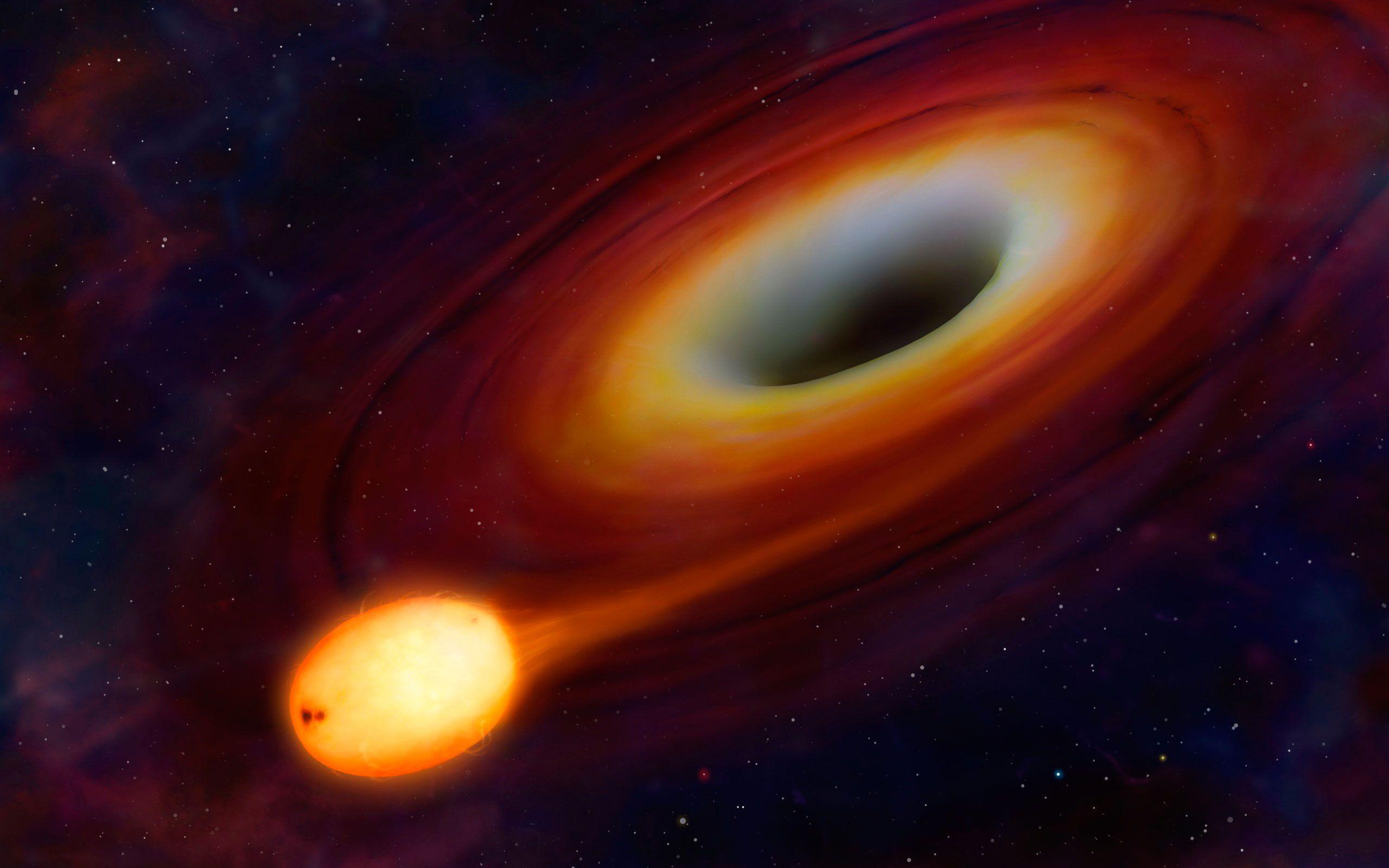 2560x1600 Cosmic black hole HD wallpaper