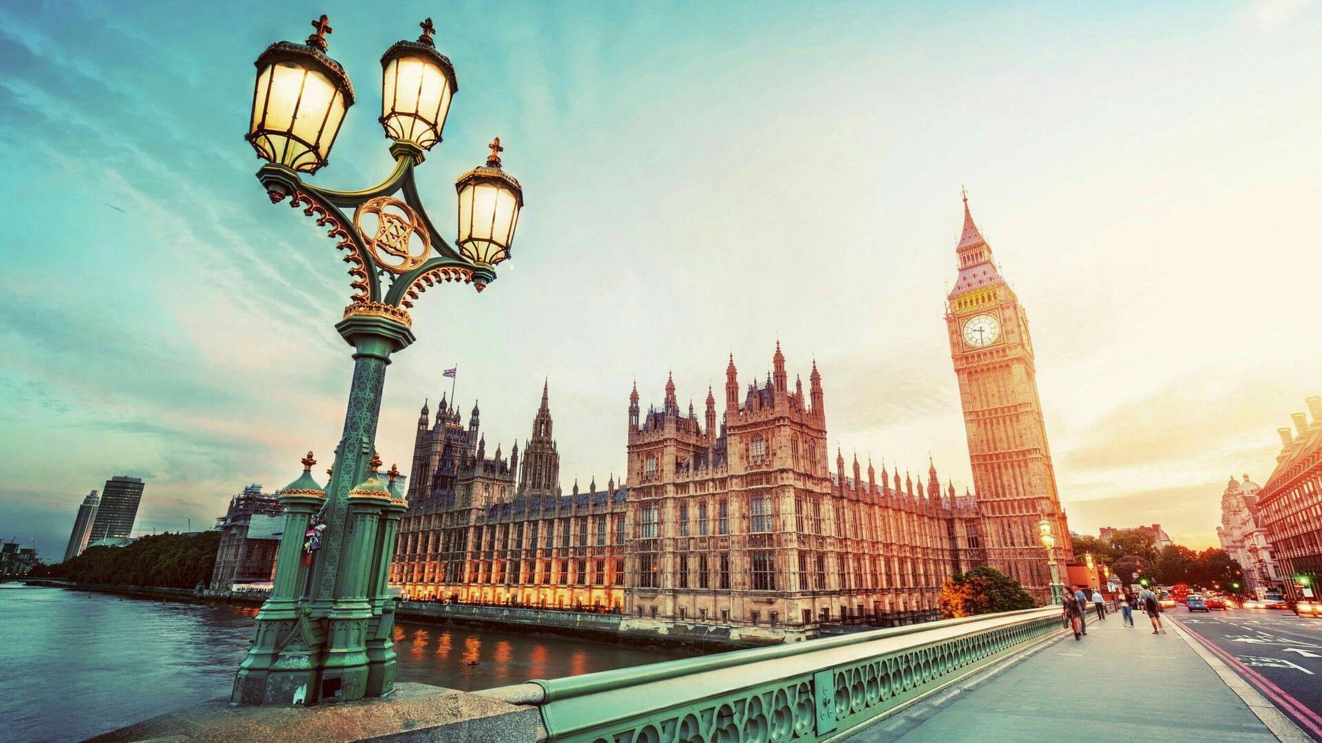 1920x1080 Nhà Quốc hội và Big Ben Từ Cầu Westminster, Luân Đôn