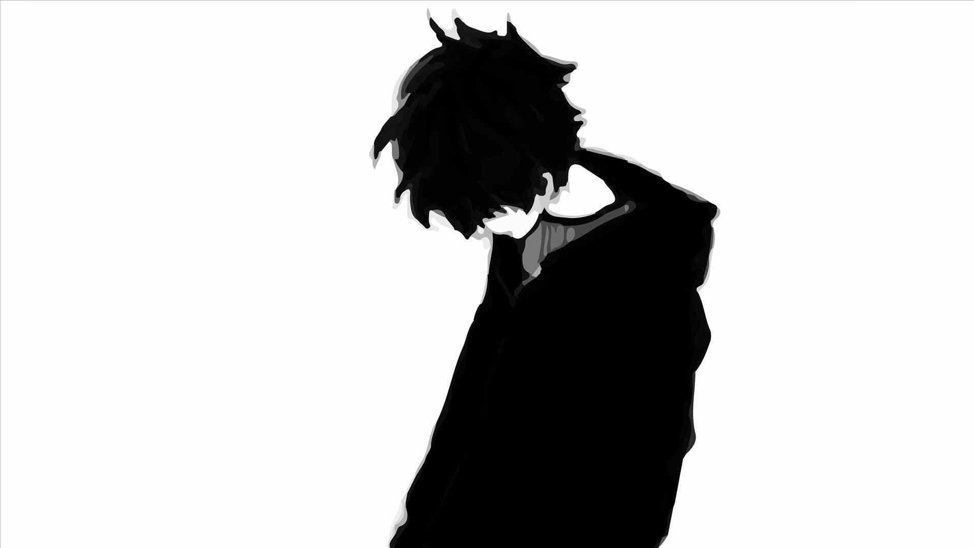 Black And White Anime Boy Wallpapers Top Free Black And White Anime Boy Backgrounds Wallpaperaccess