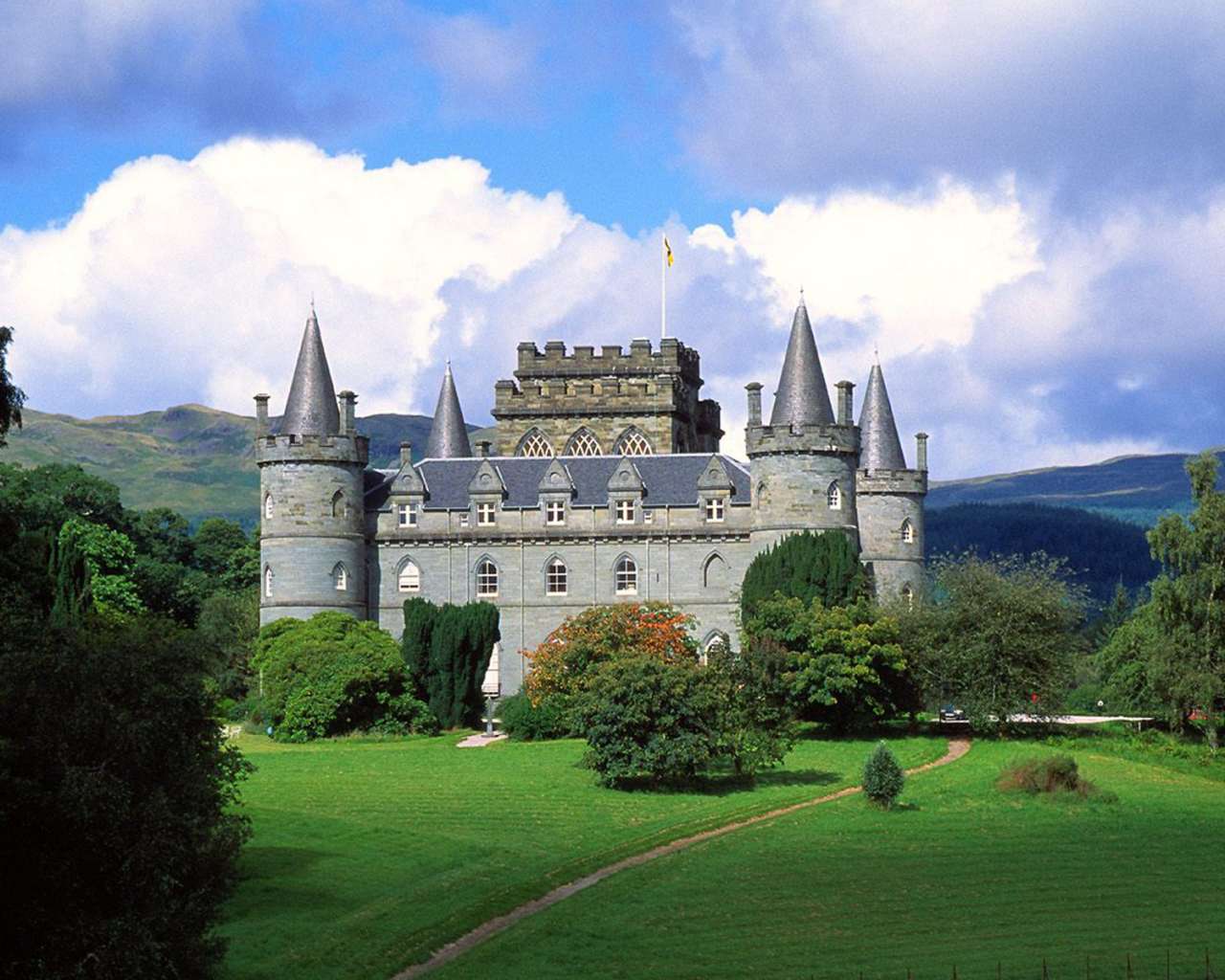 1280x1024 Castles Wallpaper Free Inverary Castle, Scotland 2