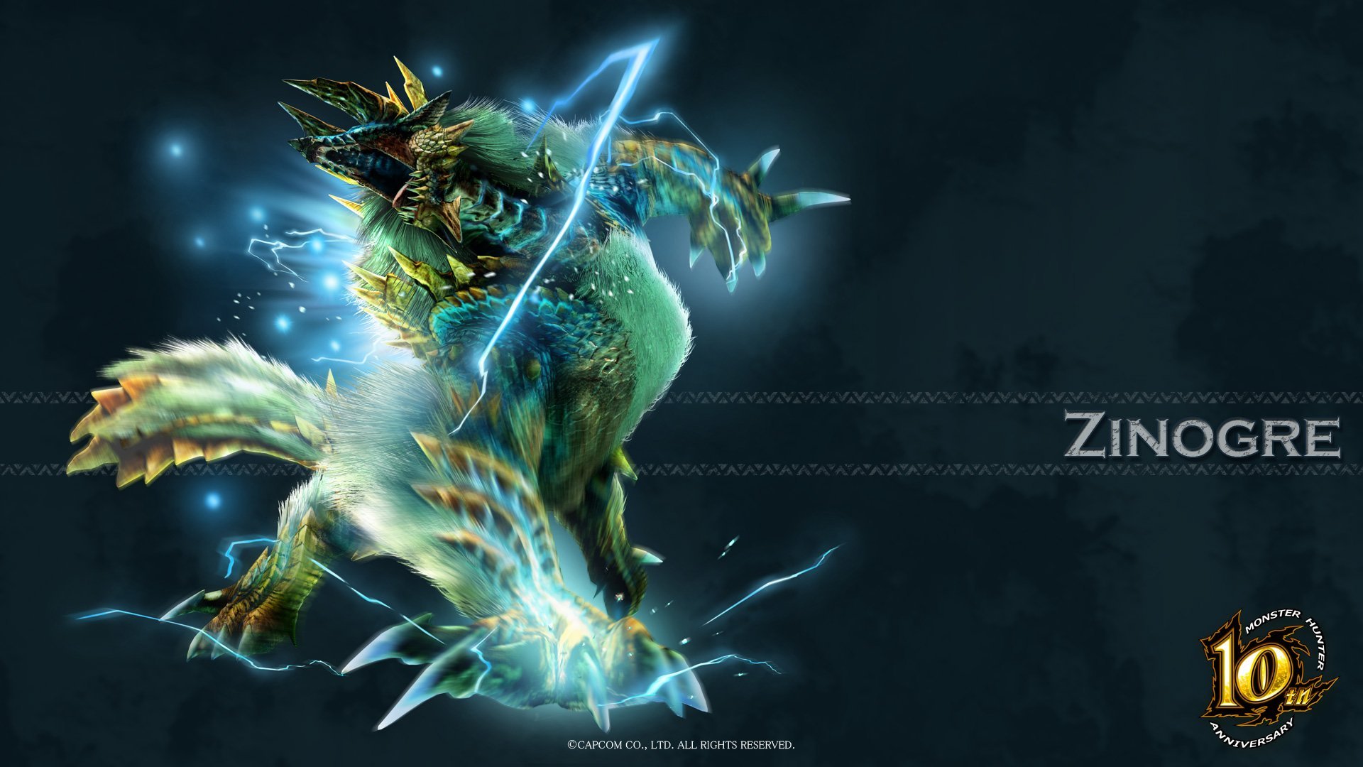 1920x1080 Electrifying Zinogre: HD Wallpaper from Monster Hunterx1080