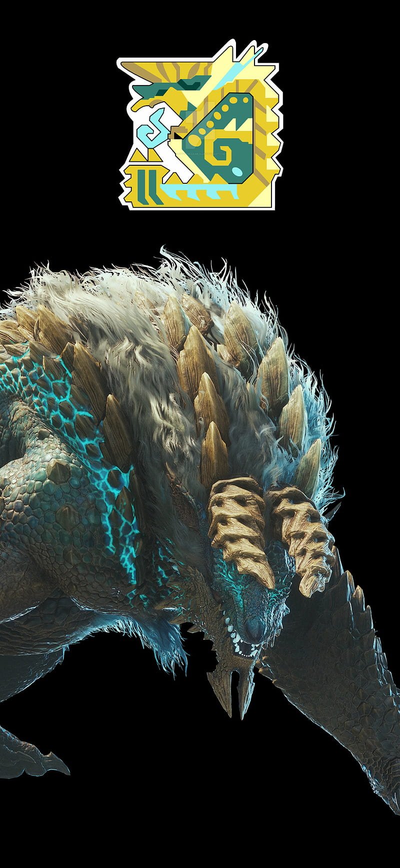 800x1733 HD mhw zinogre wallpaper