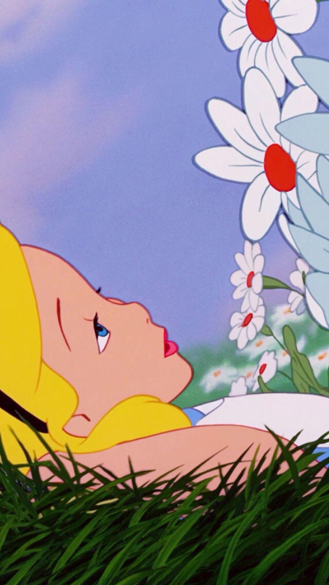 1082x1920 ALICE in WONDERLAND, 1951. Alice in wonderland flowers, Alice