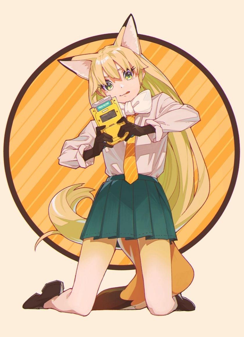 840x1160 Download 840x1160 wallpaper blonde, ezo red fox, kemono friends