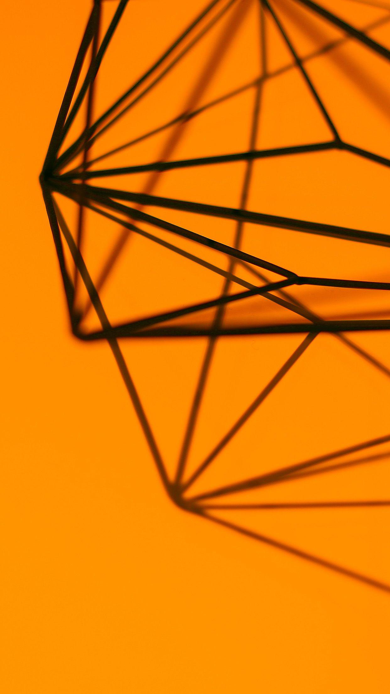 1242x2208 Simple Design Deco Orange Pattern Wallpaper