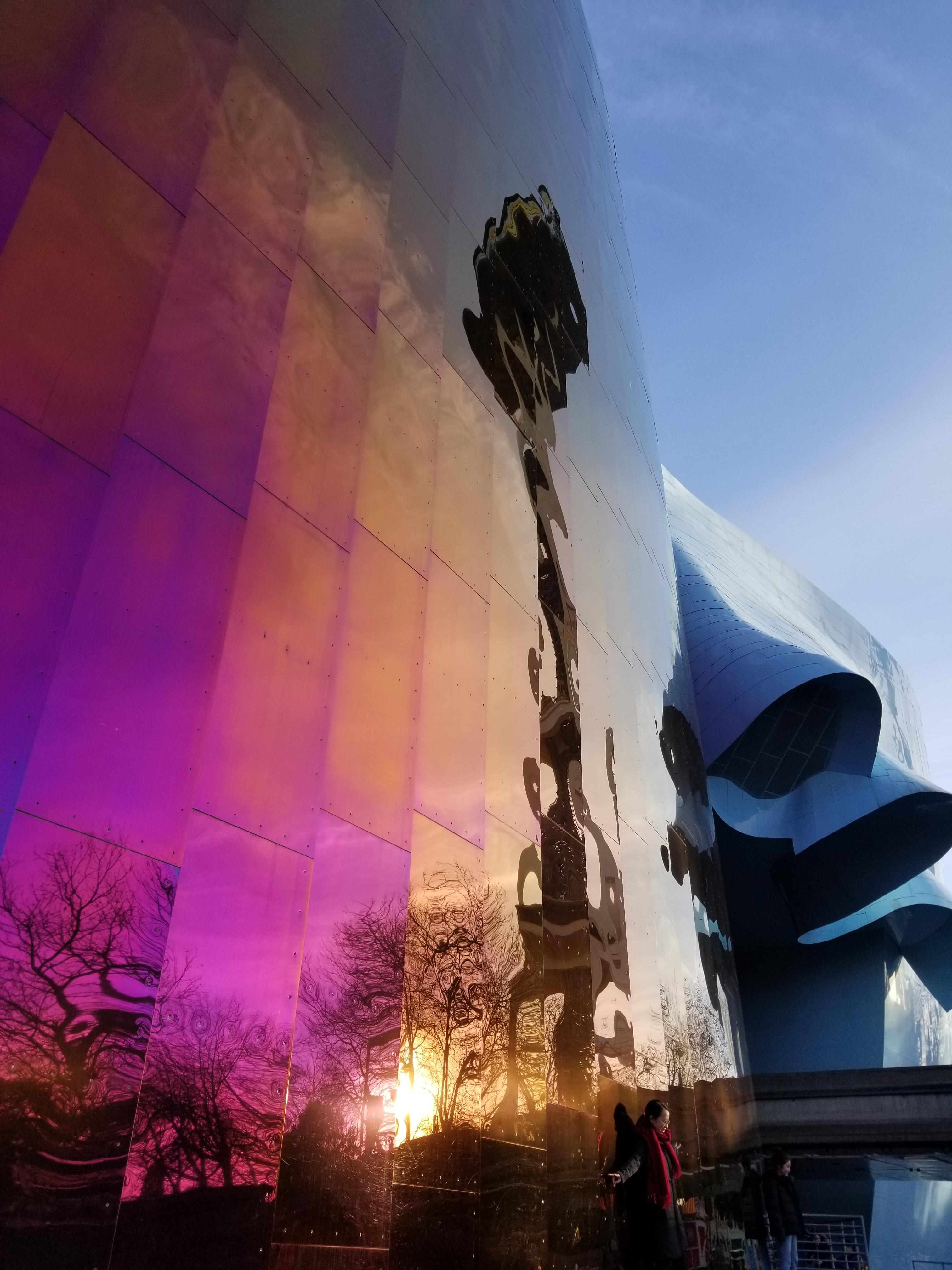 3024x4032 Space Needle Reflected In The EMP Pop Culture Museum. IPhone X Wallpaper X Wallpaper HD