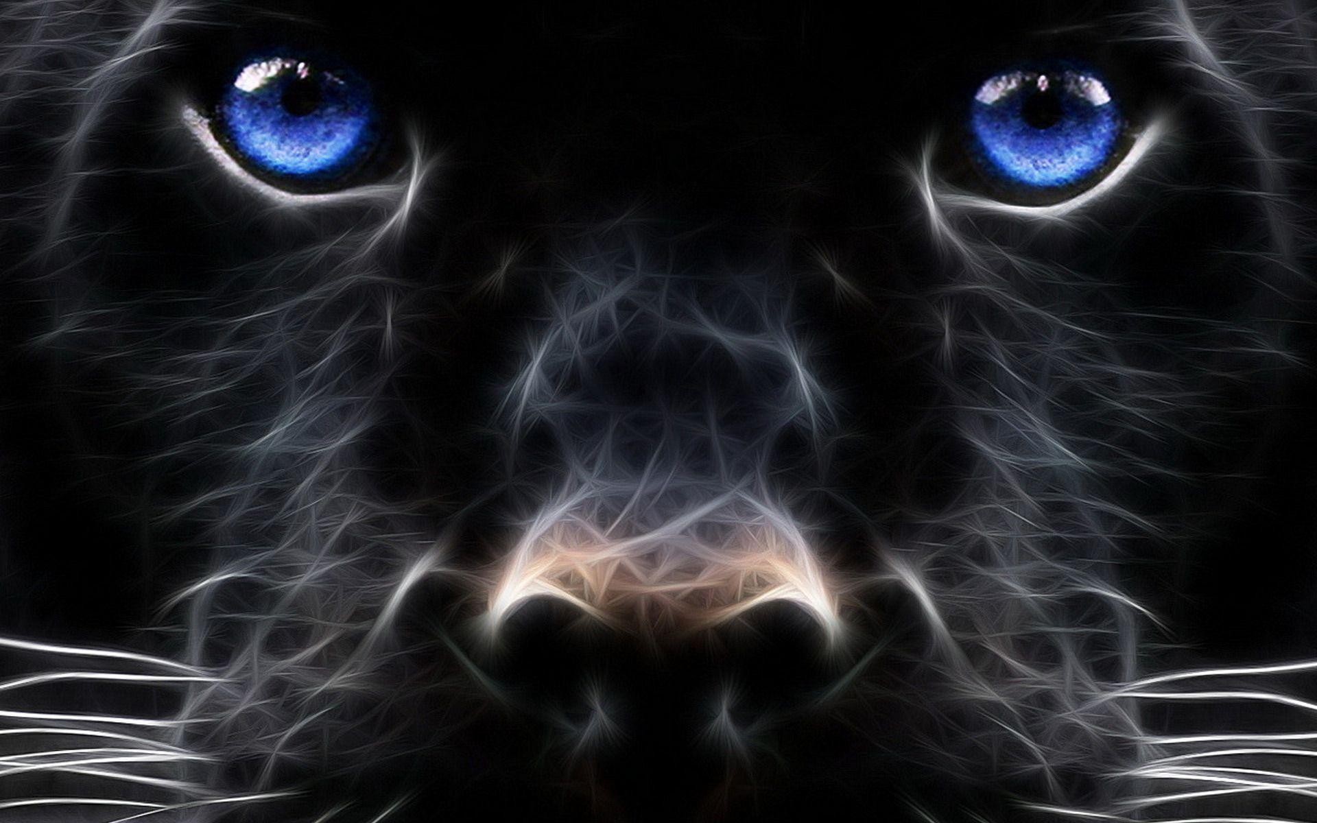 1920x1200 3D Black Jaguar Wallpaper