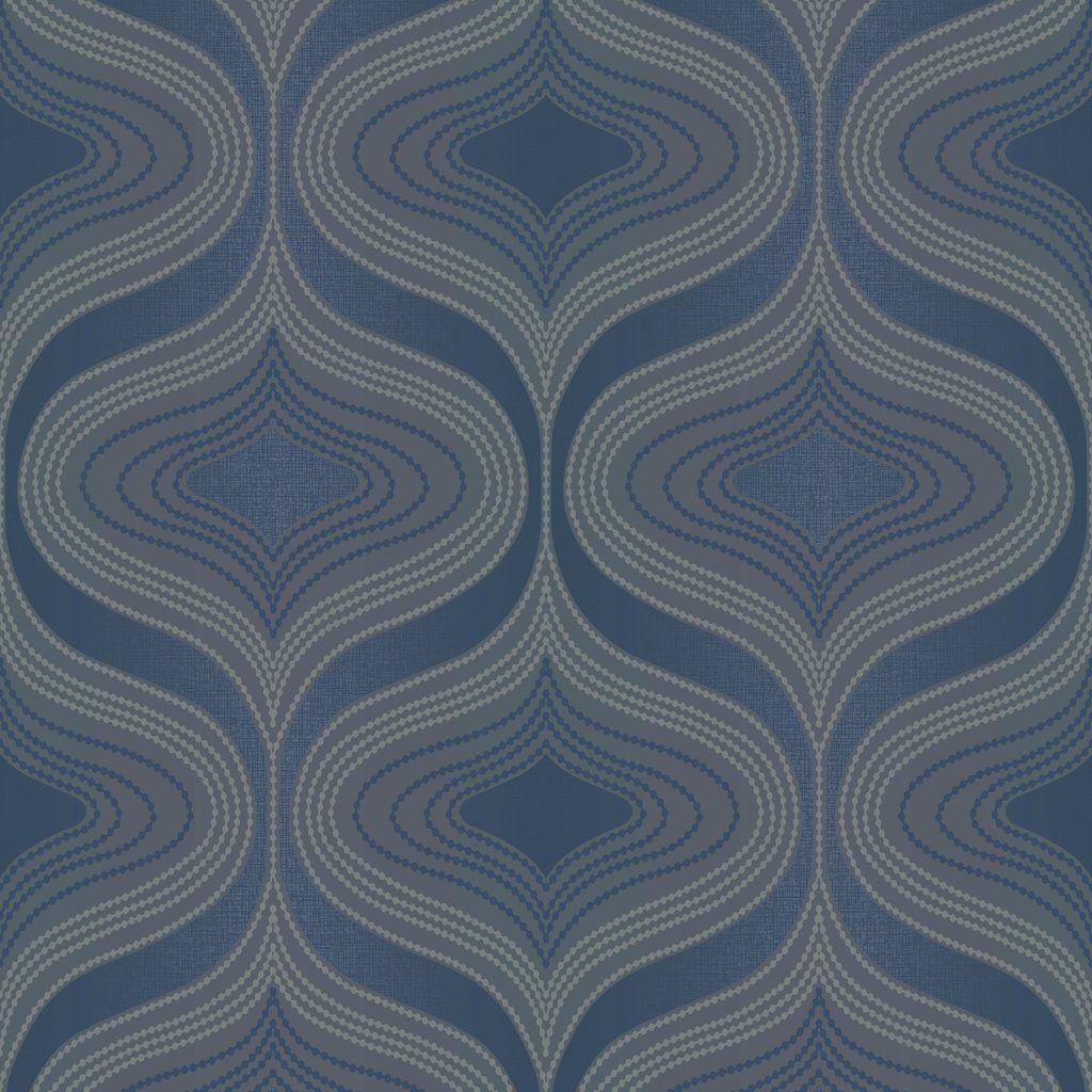1024x1024 Nuevo Navy. Retro wallpaper, Art deco wallpaper, Wallpaper