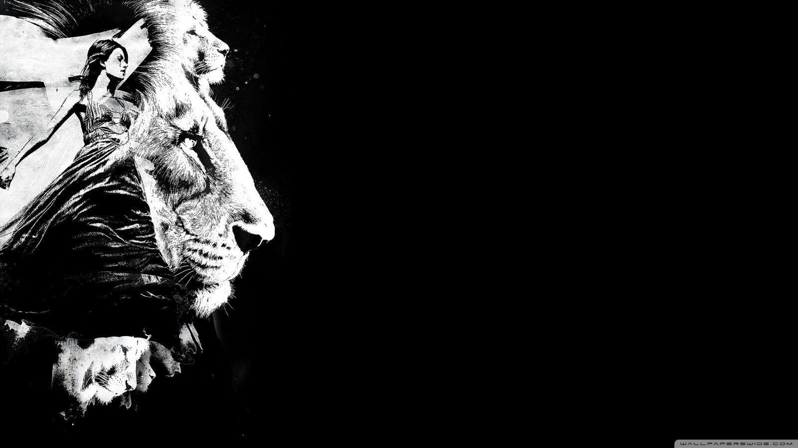 1600x900 Best Black Lion Background in 4K Ultra HD