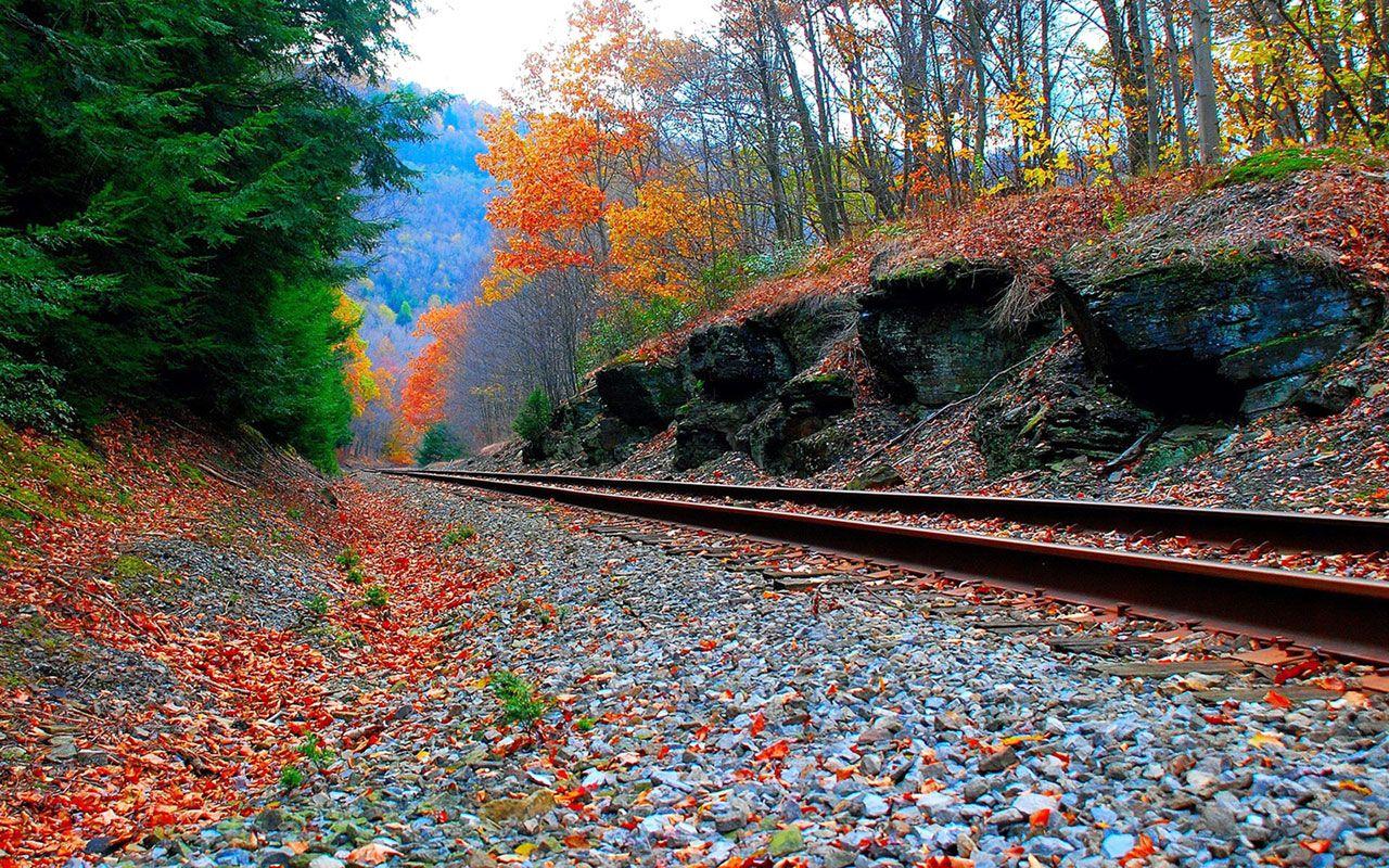 1280x800 The railway railway HD romantic wallpaper 12 － Landscape Wallpaper