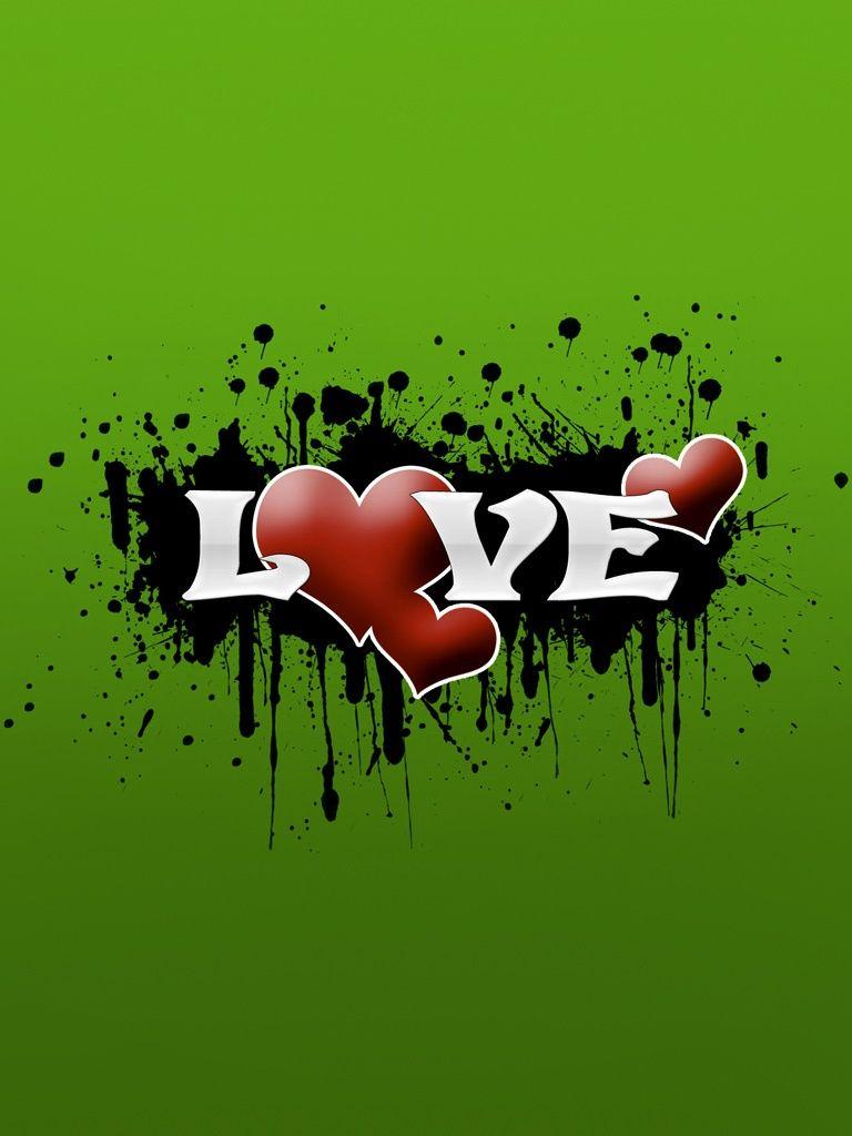 768x1024 Vector EMO Love Story In Vector iPhone HD Wallpaper Free