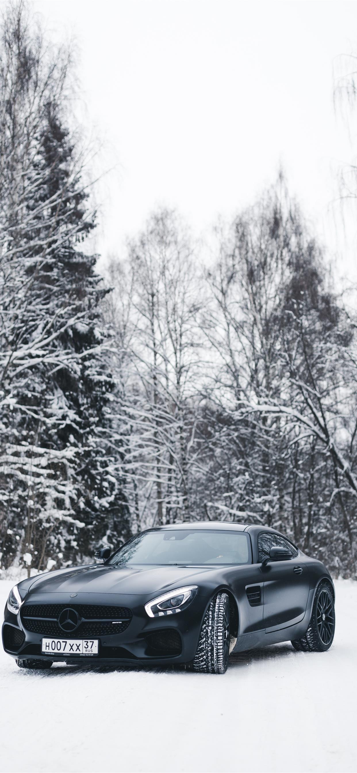 1242x2688 black Ford Mustang GT coupe iPhone 11 Wallpaper Free Download
