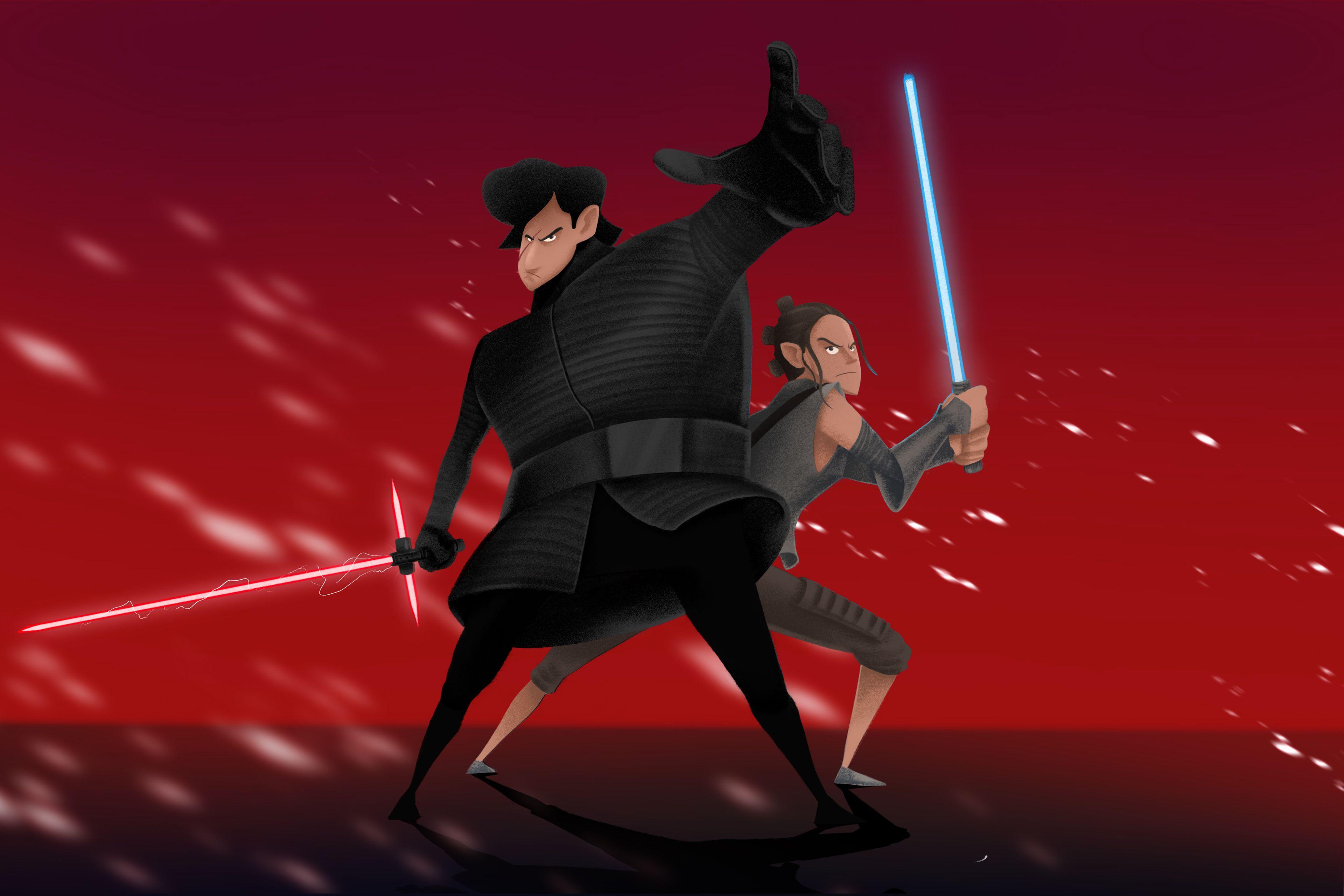 3840x2560 Kylo Ren 4K Art Wallpaper