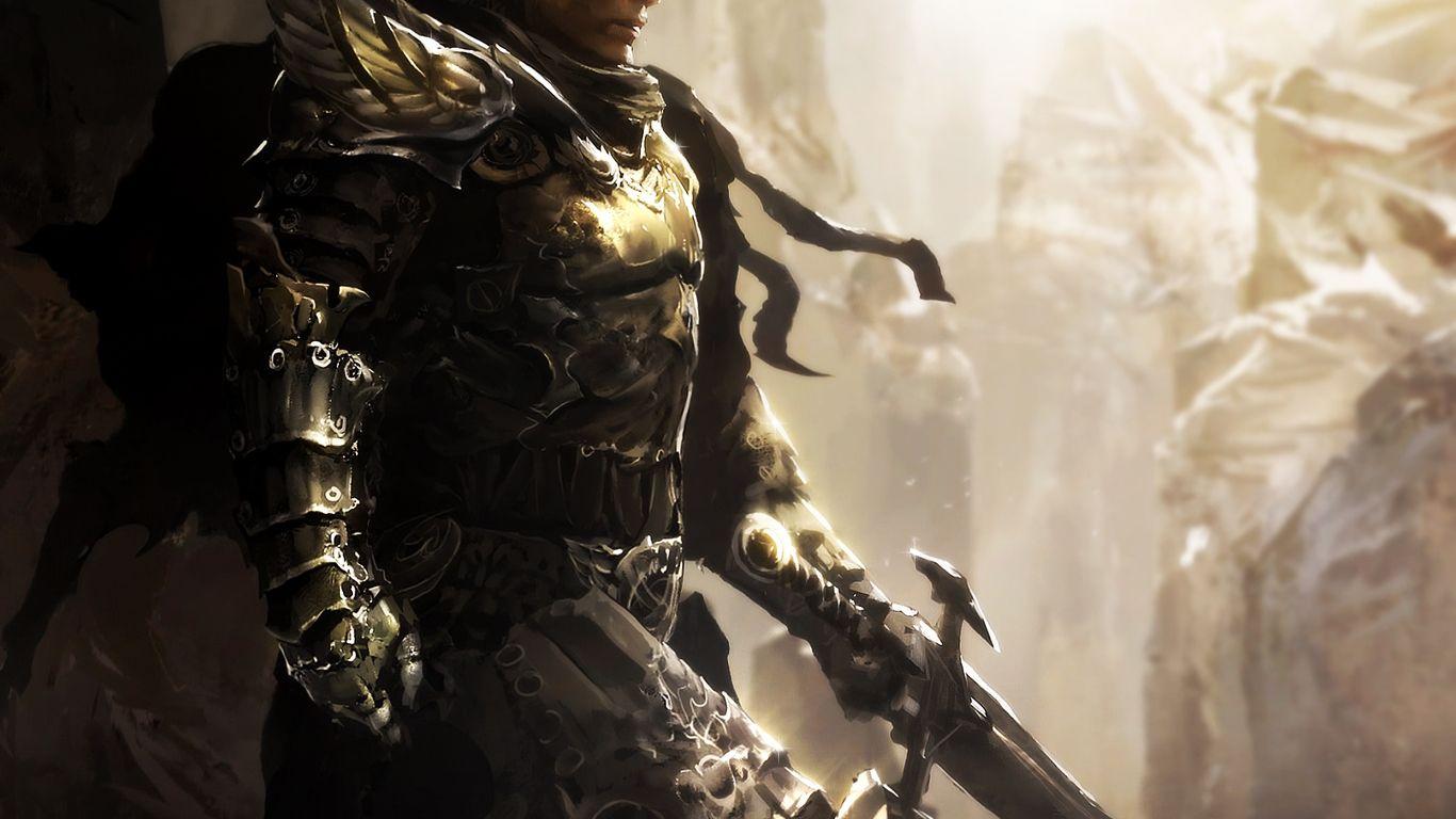 1366x768 Medieval Knights Wallpaper